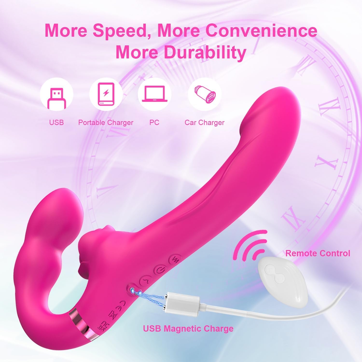 TapWave Strapless Strap On Flapping Vibrator - SinfulX - Personal Care > Sexual Wellness > Strapless Strap - On
