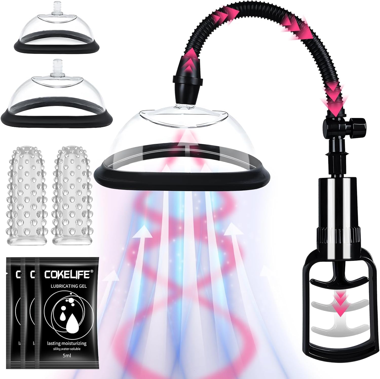 LunexaX Manual Pussy Pump 2 Cups Kit - SinfulX - Personal Care > Sexual Wellness > Pussy Pump