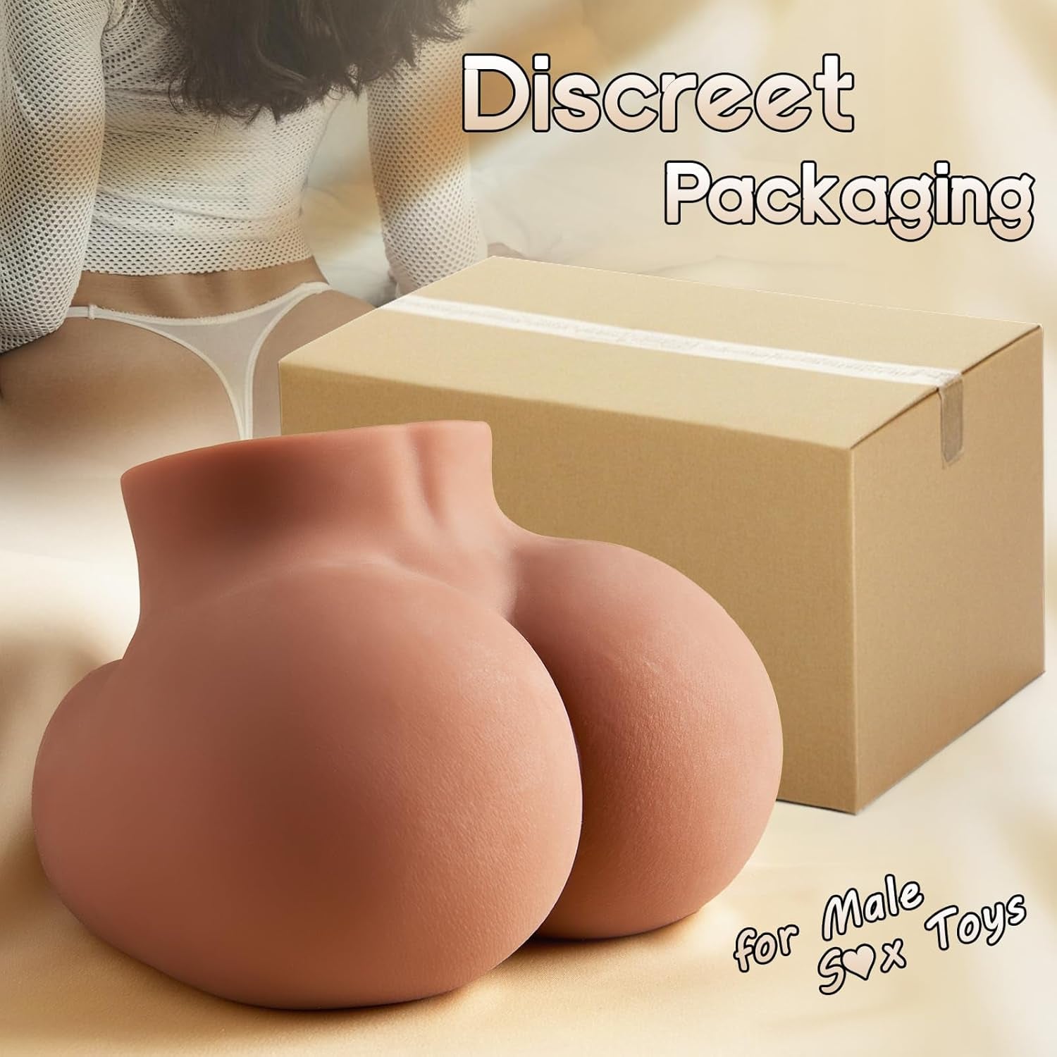 Sex Doll Pocket Pussy Male Sex Toys - Adult Toys for Men Male Masturbator Pocket Pussies, Male Sex Dolls with 3D Lifelike Soft Butt Vagina Anal Channel Adult Toy for Men Masturbation Stroker 5.3 LB - SinfulX - 