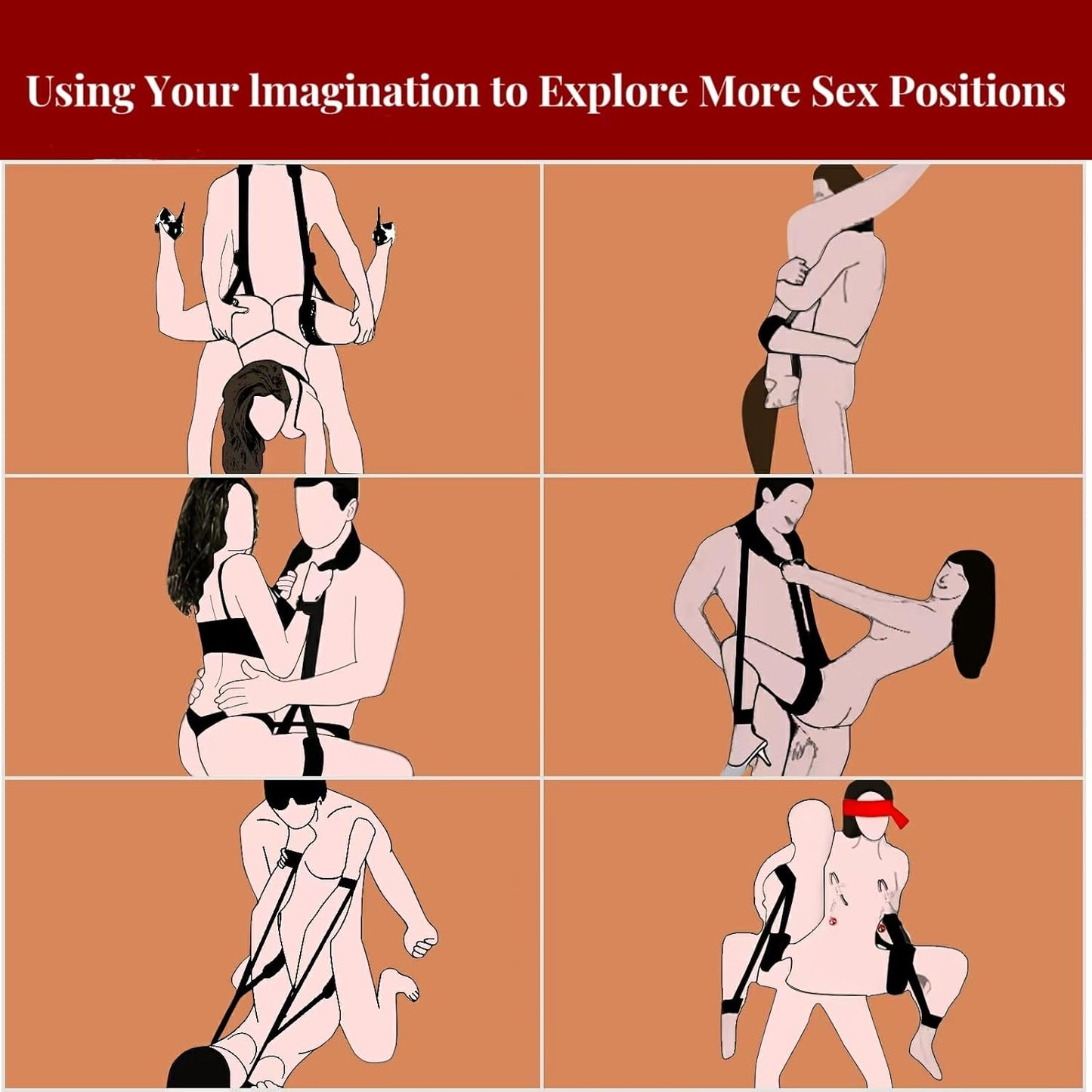 OpenForm Adjustable Sex Sling BDSM Kit Cuffs - SinfulX - Personal Care > Sexual Wellness > Sex Sling