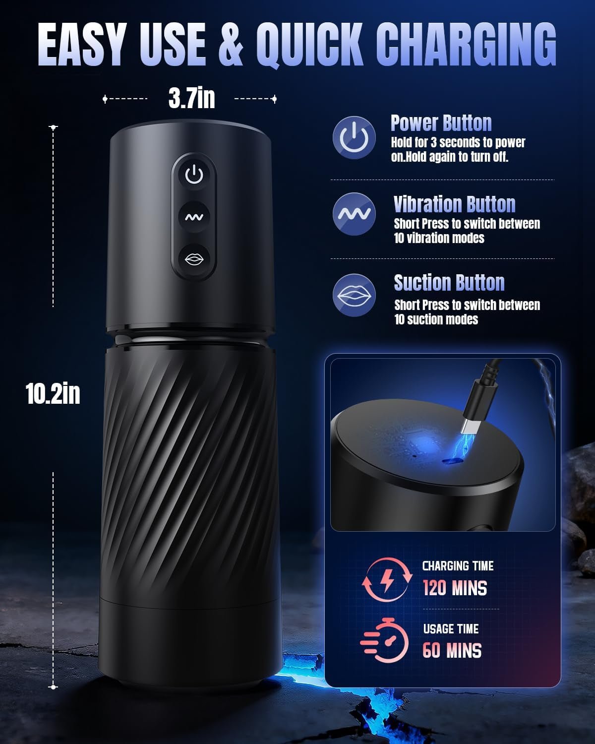 Sex Toys for Men Male Masturbator - 3 Sleeves AI Sync Pocket Pussy Mens Sex Toy with 10 Sucking & 10 Dual Vibrating, APP Control Penis Pump Adult Toy Male Stroker Blowjob Machine Massage Kits - SinfulX - 