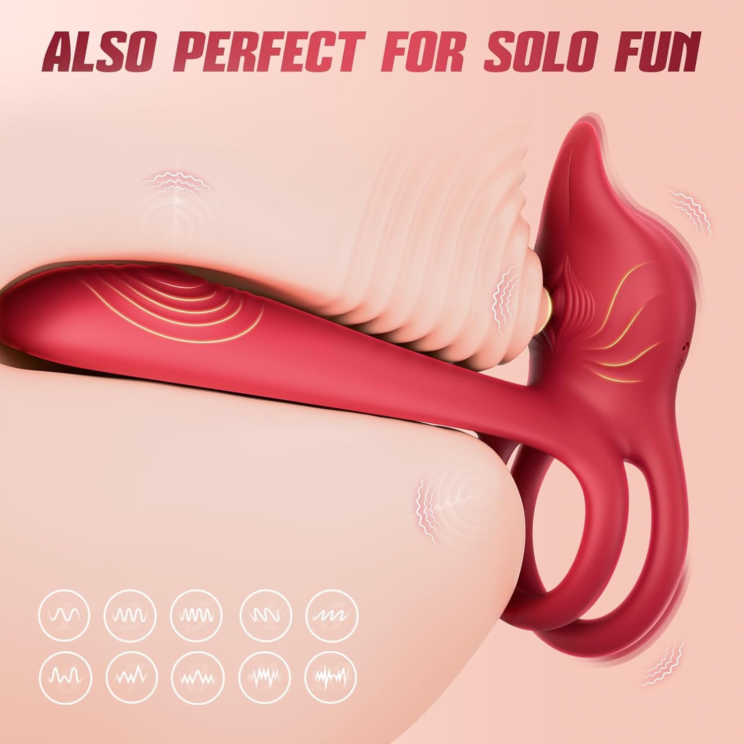 RoseSyncX Rose Vibrating Cock Ring G - Spot Clit Stimulator - SinfulX - Personal Care > Sexual Wellness > Couples Cock Ring