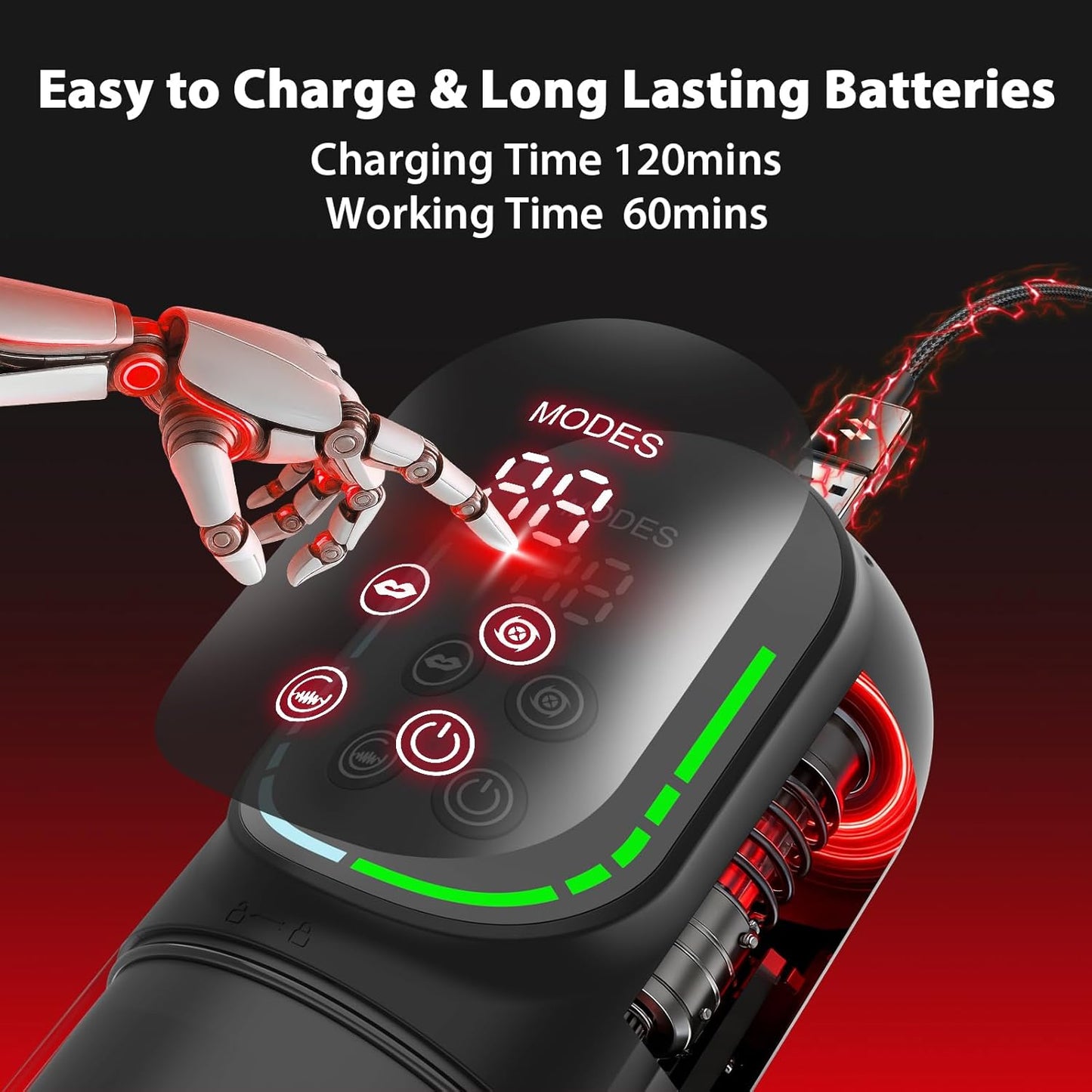 Male Masturbator Penis Pump - Ai - Powered Pocket Pussy Male Sex Toys for Men with 7 Thrusting Rotating Sucking Licking Modes,Waterproof Sex Toys - Pumps & Enlargers with LCD APP Ticklers - SinfulX - 
