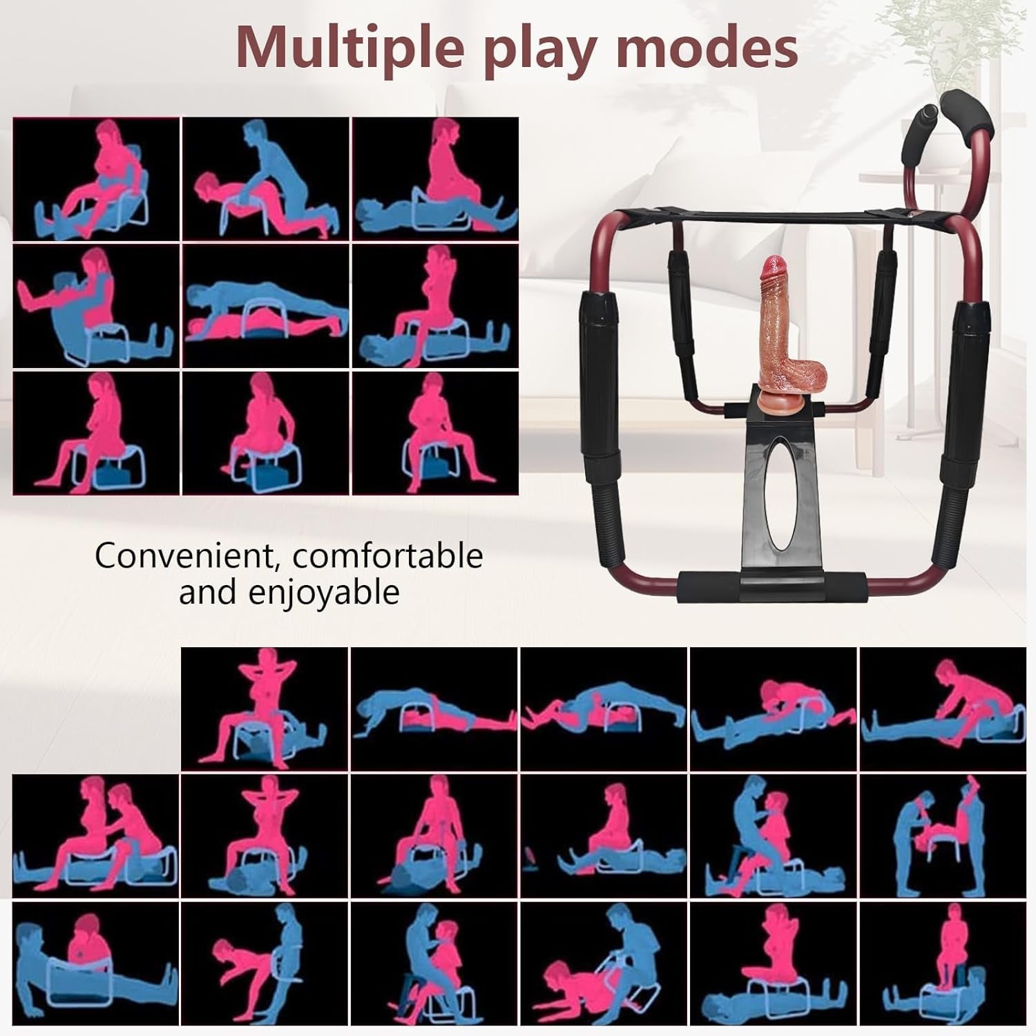 FlexBounce Adjustable Sex Position Chair with Dildo - SinfulX - 