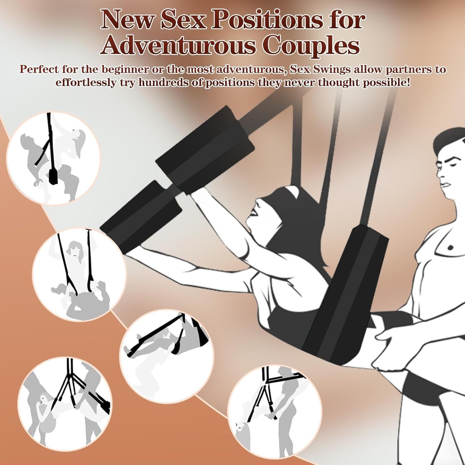 VelmoraX Ceiling & Door Sex Swing Adjustable - SinfulX - Personal Care > Sexual Wellness > Sex Swing