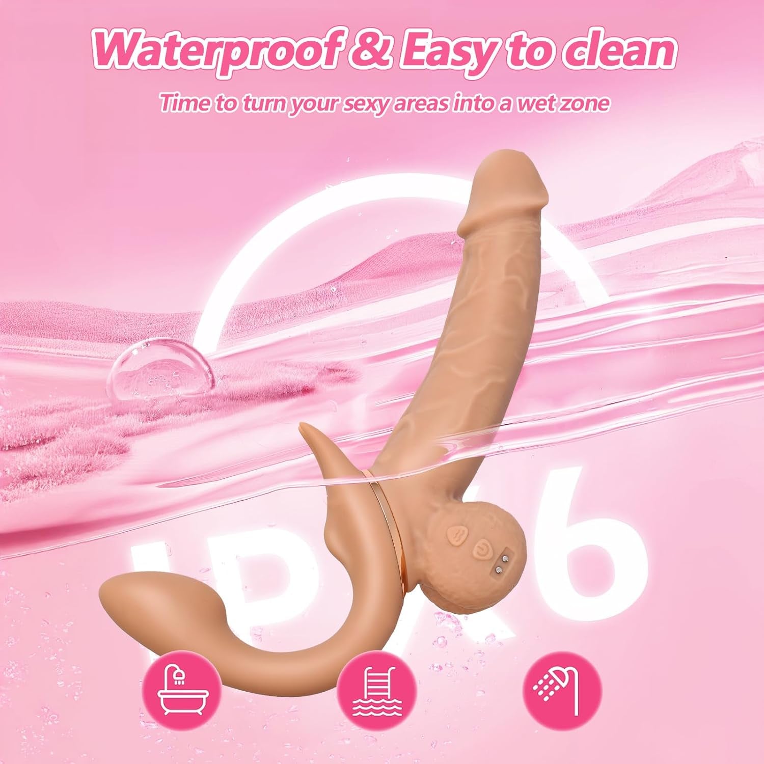 FlexRide Strapless Strap On Thrusting Vibrator - SinfulX - Personal Care > Sexual Wellness > Strapless Strap - On