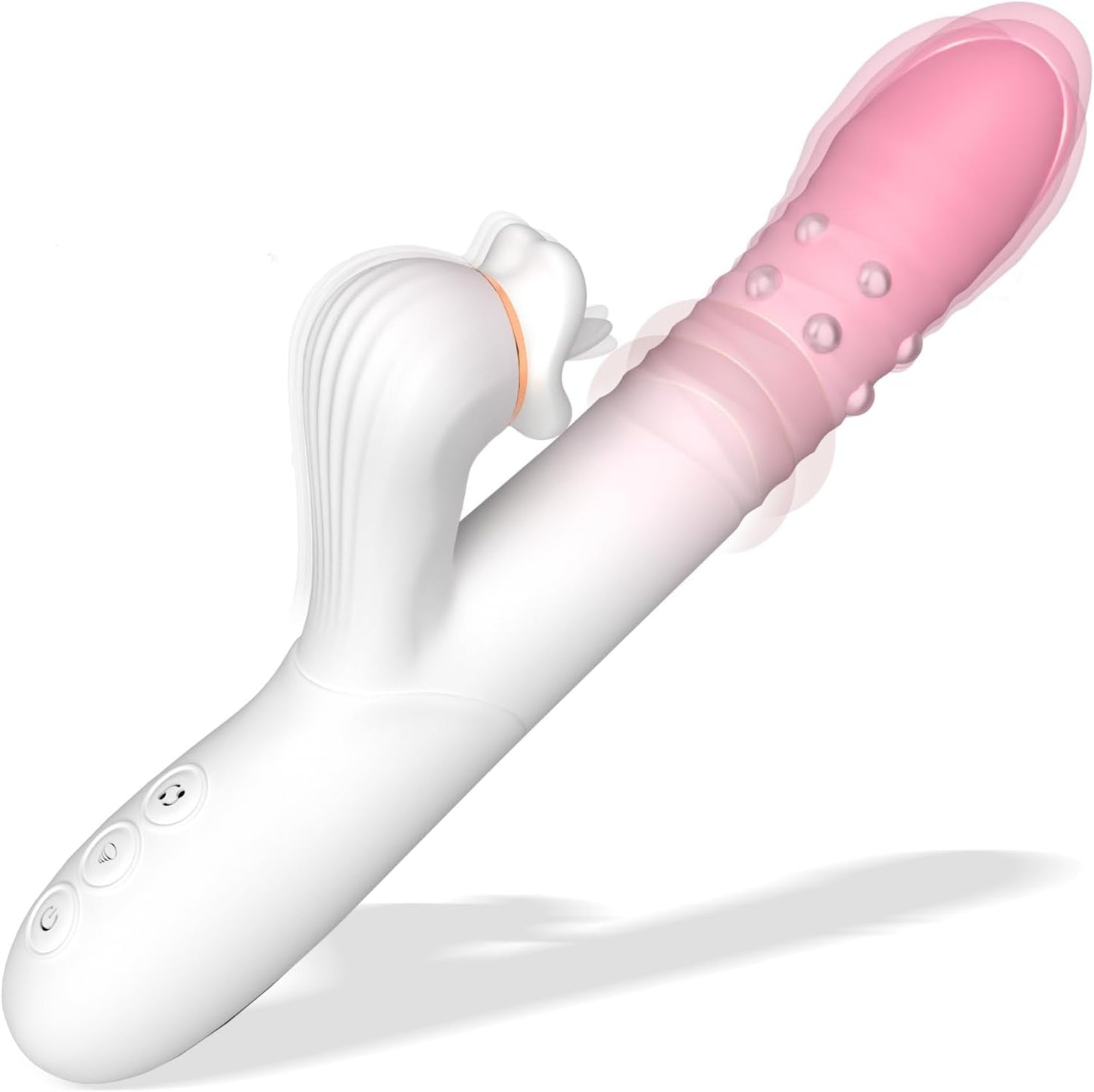 Thrusting Vibrator Dildo for Women, Thrusting Dildo G Spot Vibrator Adult Toys with Tongue Thrusting Rechargeable Rabbit Vibrators Adult Sex Toys for Women