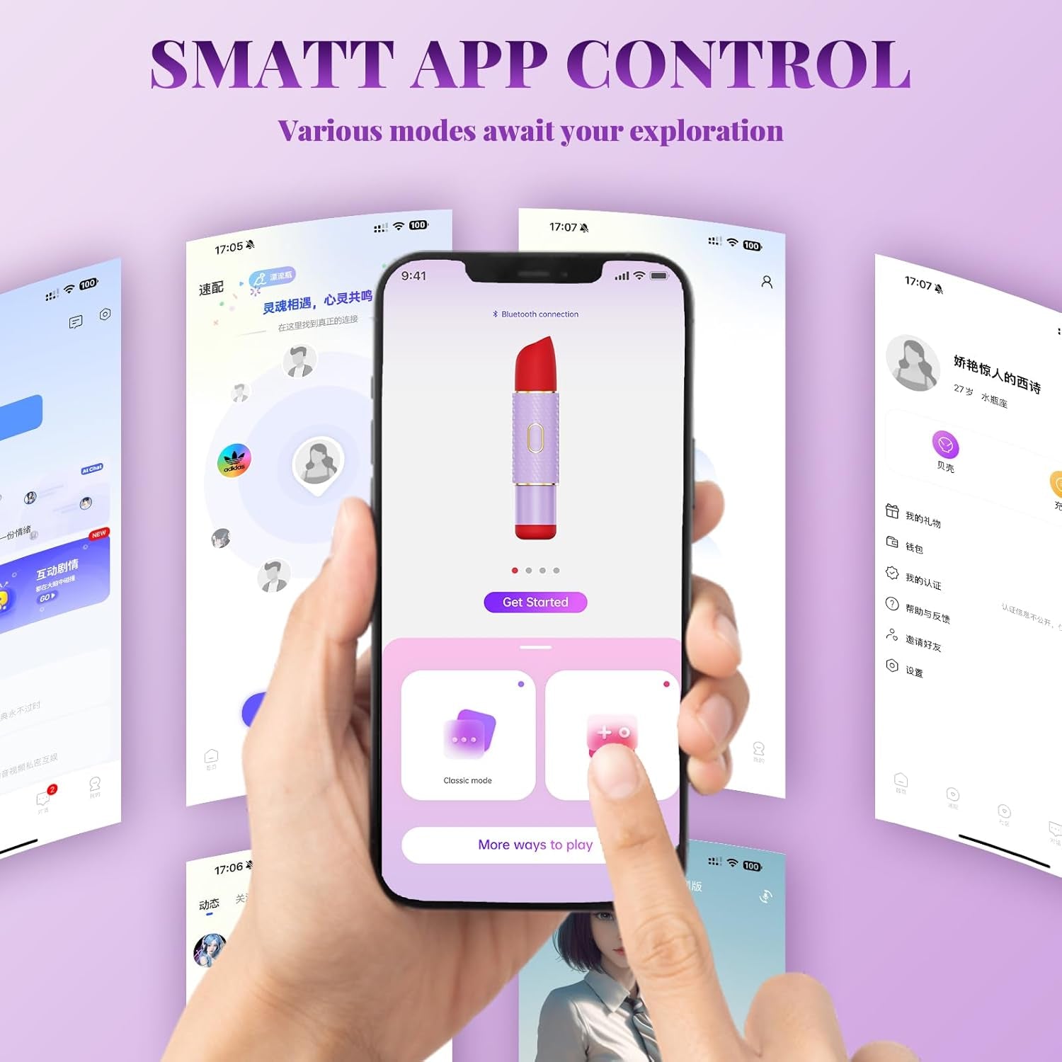 Sucking Bullet Vibrator Adult Sex Toys,2 In1 Lipstick Vibrators,G - Spot Nipple Stimulation with 10 Vibration 3 Suction Modes,Liquid Silicone Adult Toys for Women,Thumping Clit Rose Toys for Female - SinfulX - 