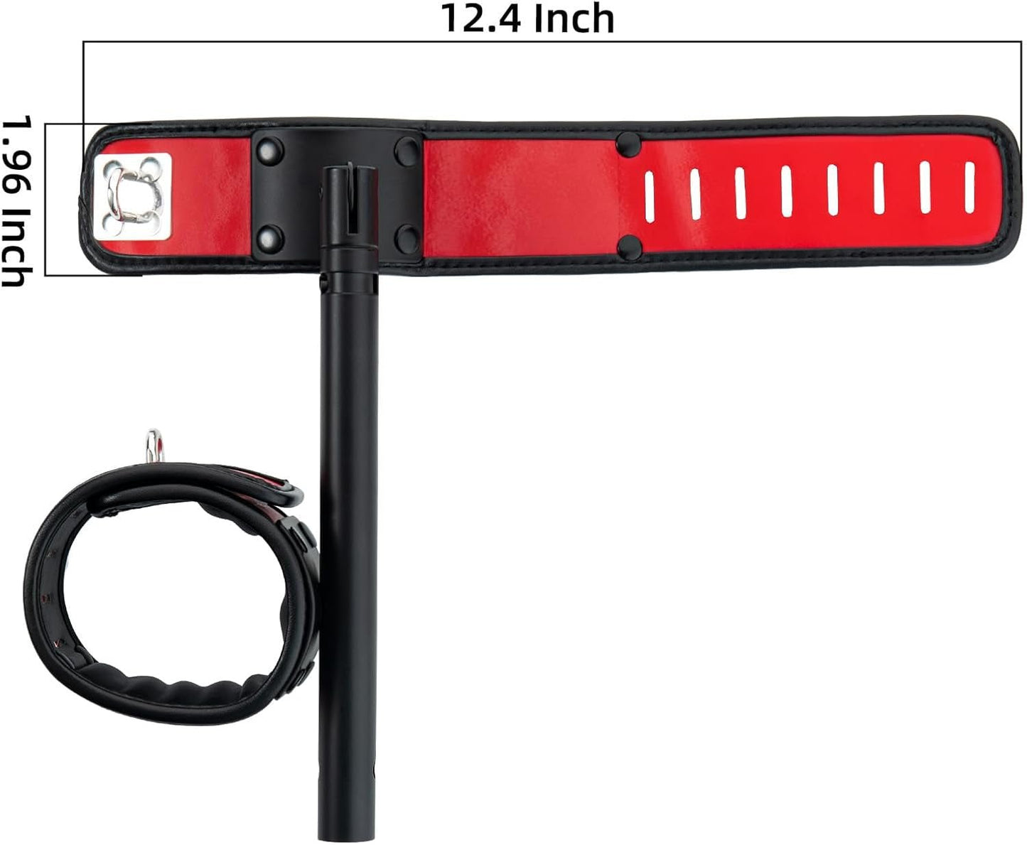 Spreader Bar Heavy Duty Swiveling Stainless Steel Bar Home Gym Equipment with 4 Furry PU Adjustable Cushioned Straps for Fitness Training, Pilates and Yoga Accessories Kit. - SinfulX - 