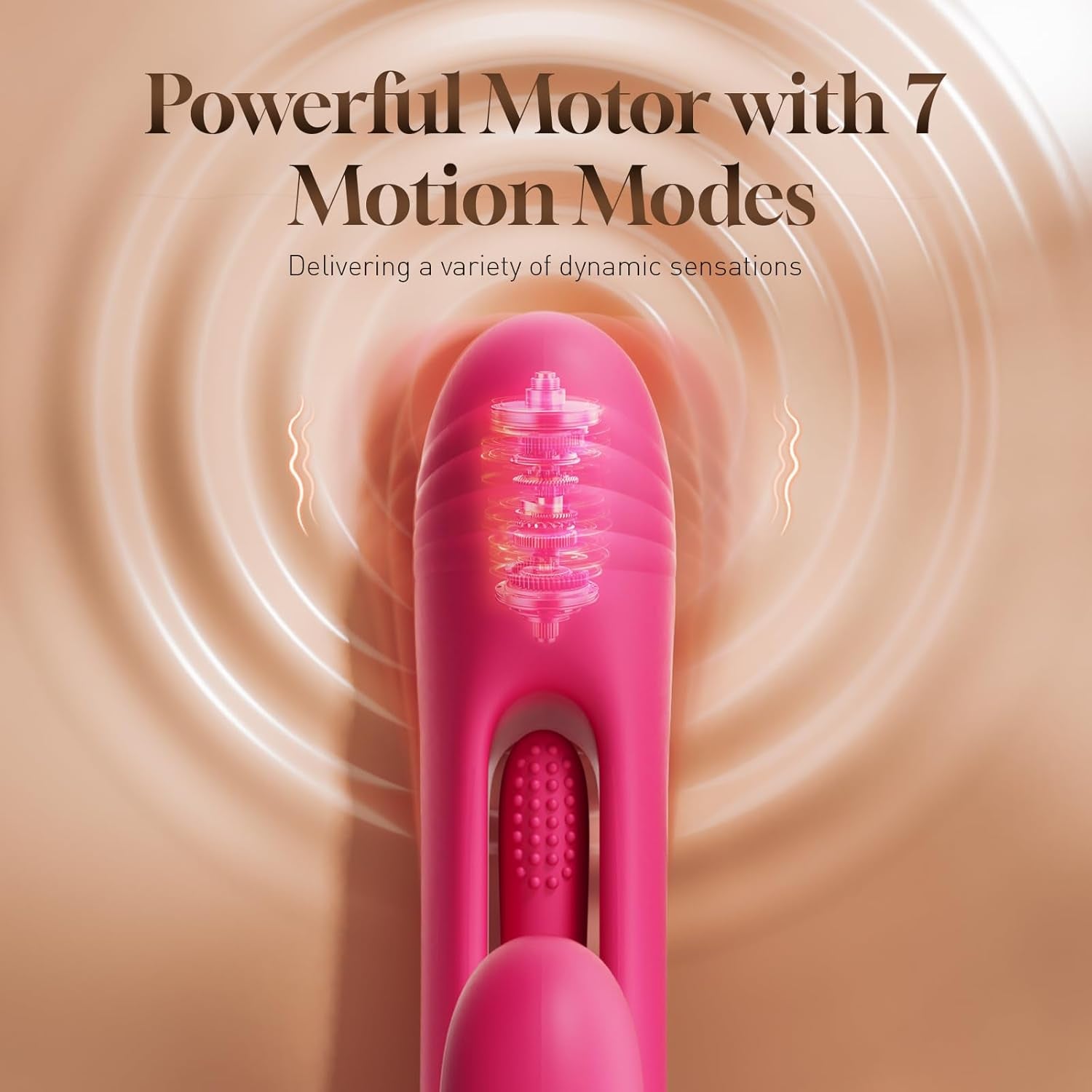 Vibrator Dildo Rabbit Sex Toys - G Spot Vibrator Massager for Women Clitoral Nipple Stimulation, 3 in 1 Sex Toys with 14 Vibration & 7 Tongue Licking Flapping, Adult Product Aurieel (Rose Red) - SinfulX - 