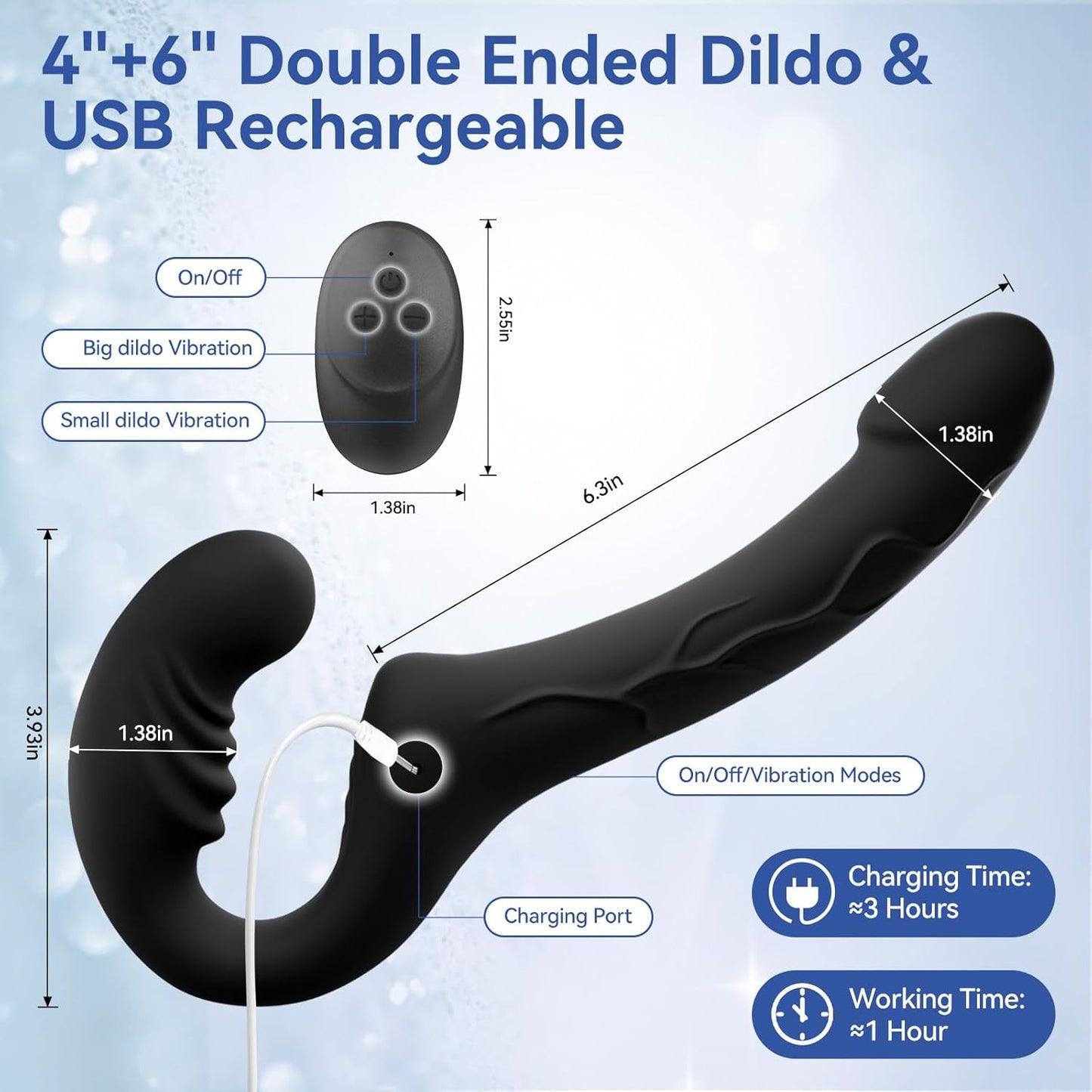 EchoRide Strapless Strap On Vibrator Remote Control - SinfulX - Personal Care > Sexual Wellness > Strapless Strap - On