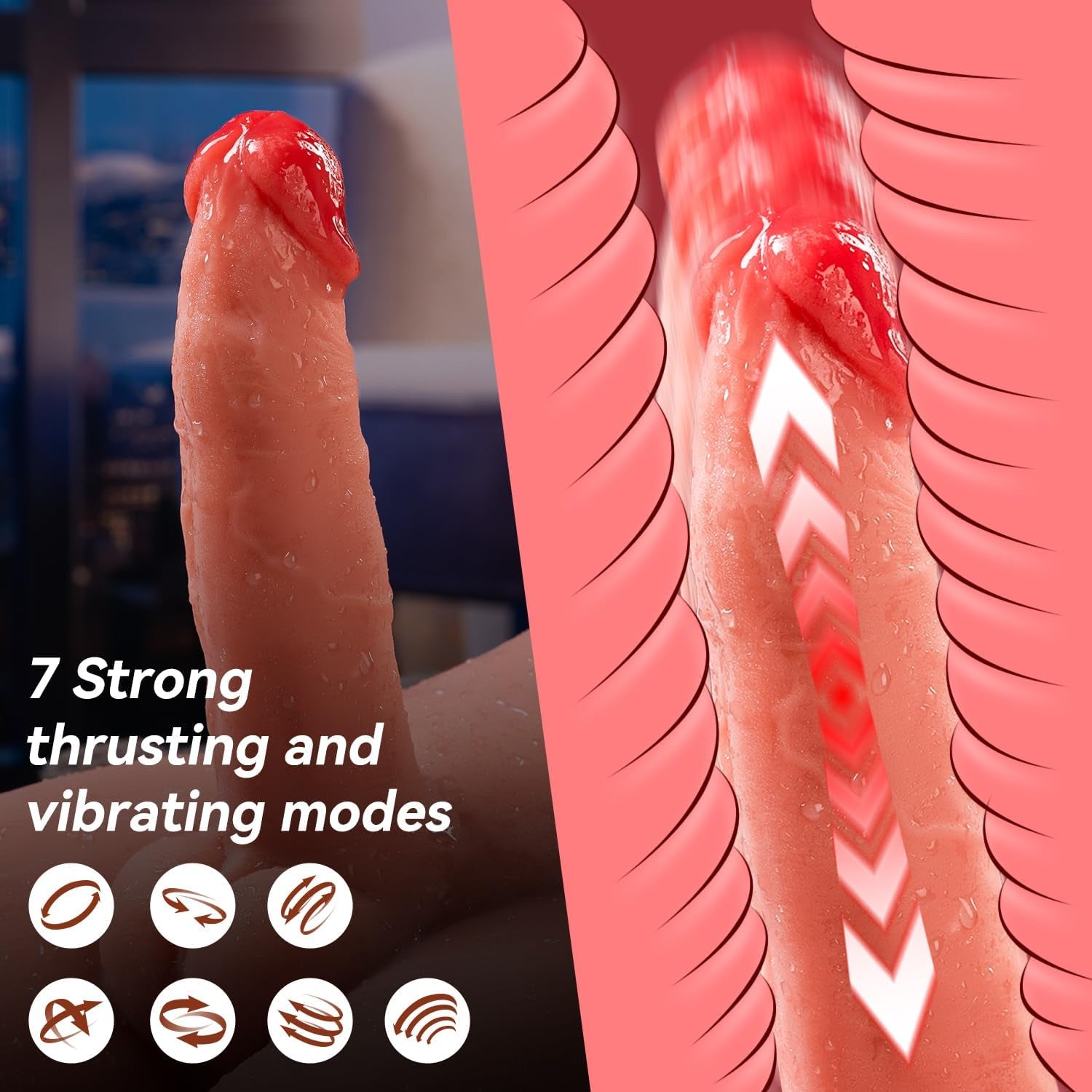 21LB Male Sex Doll with Vibrating Thrusting 2 - In - 1 Dildo, Realistic Muscles & 3D Tight Anal Channel & Flexible Built - In Skeleton Adult Sex Toy for Women & Men Couples Masturbation - SinfulX - 