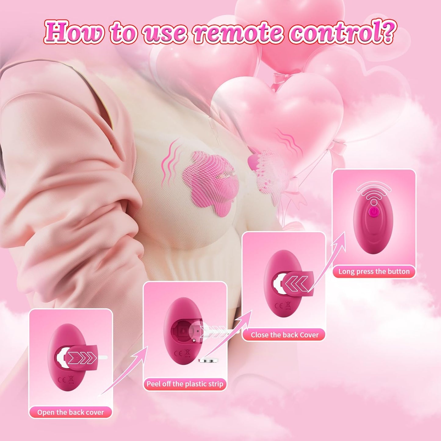 PetalWave Remote Nipple Vibrators 10 Modes – Discreet Wear - SinfulX - Personal Care > Sexual Wellness > Nipple Stimulator