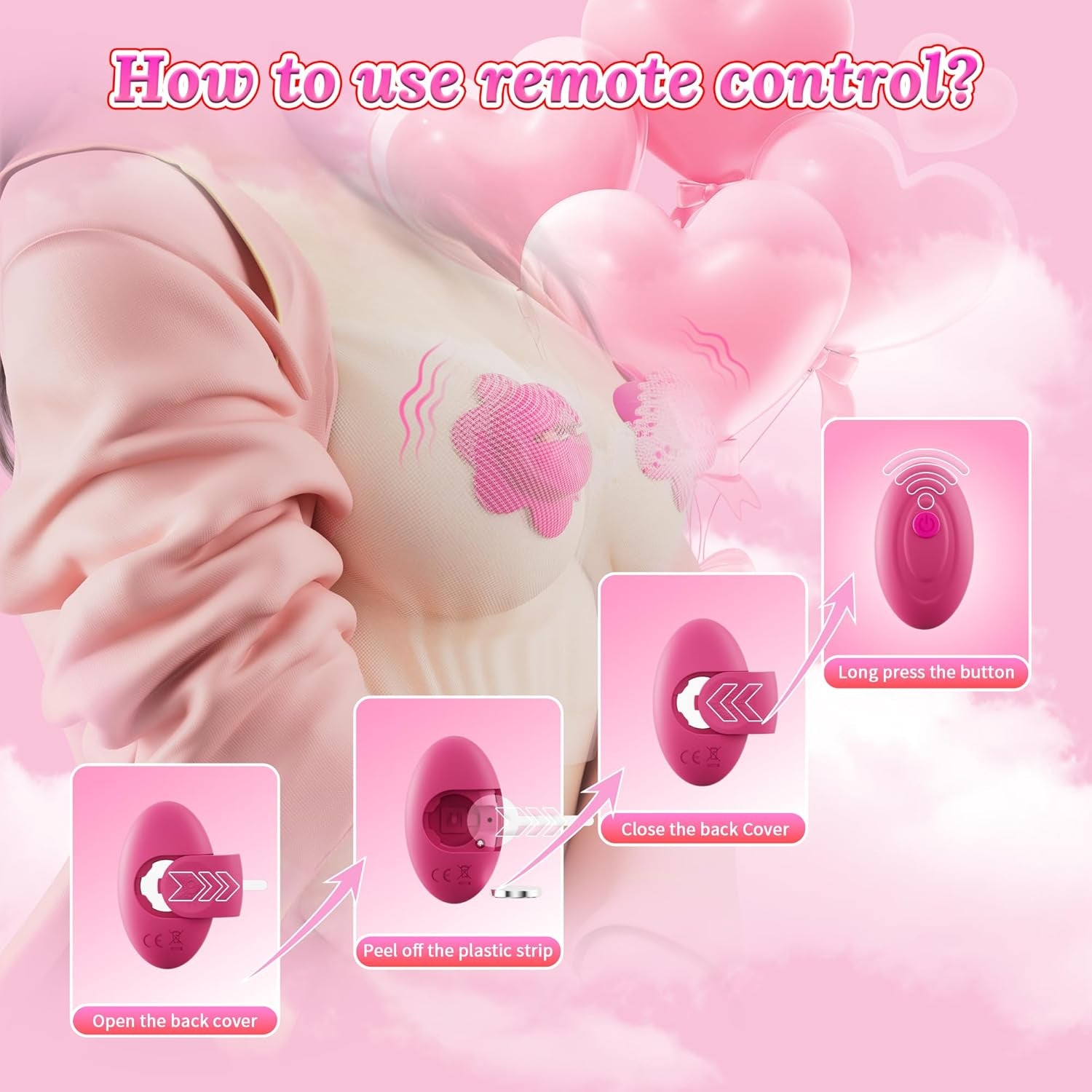 PetalWave Remote Nipple Vibrators 10 Modes – Discreet Wear - SinfulX - Personal Care > Sexual Wellness > Nipple Stimulator