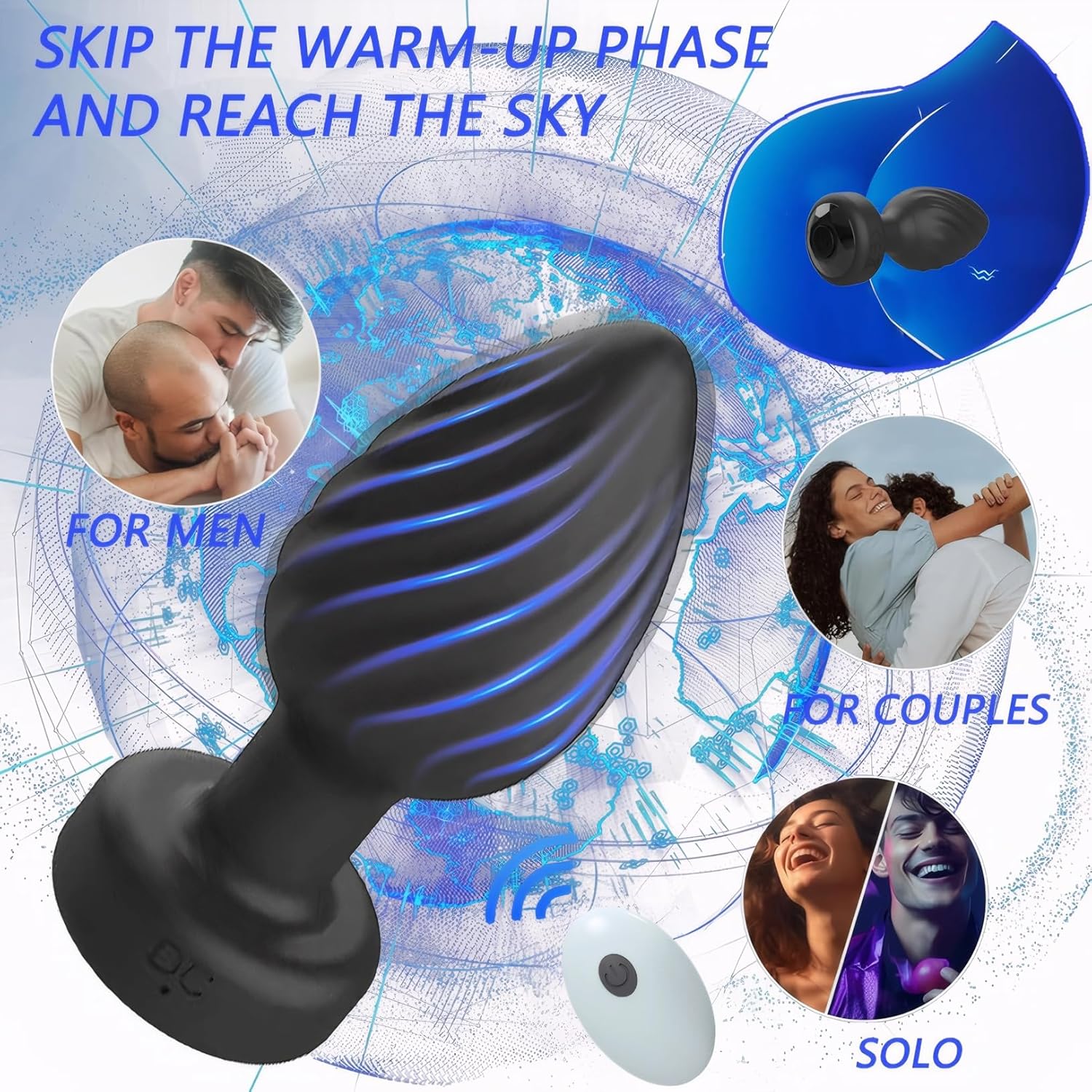 SirenSurge Remote - Controlled Vibrating Anal Plug - SinfulX