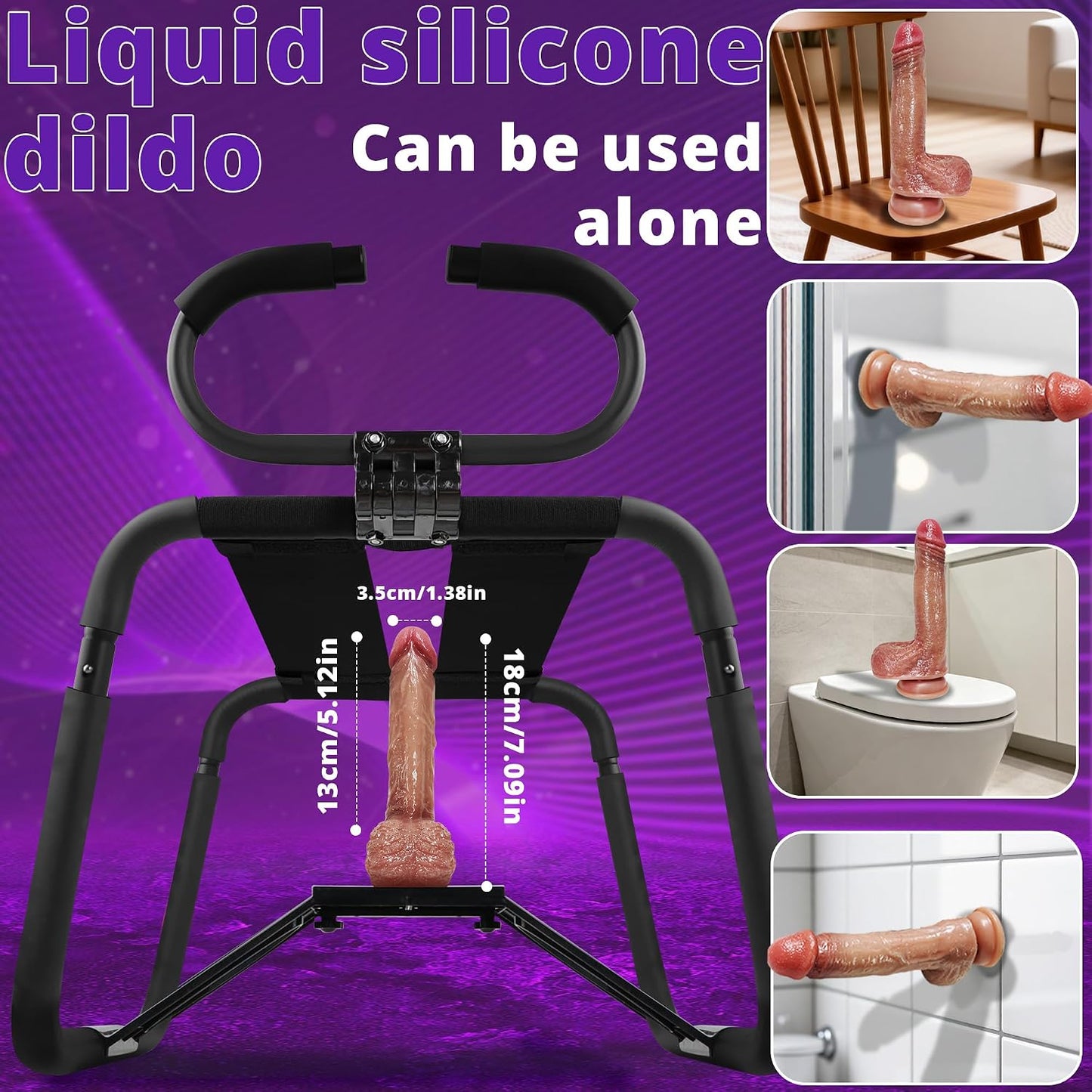 ObsidianRide Adjustable Handle Sex Chair with Dildo Mount