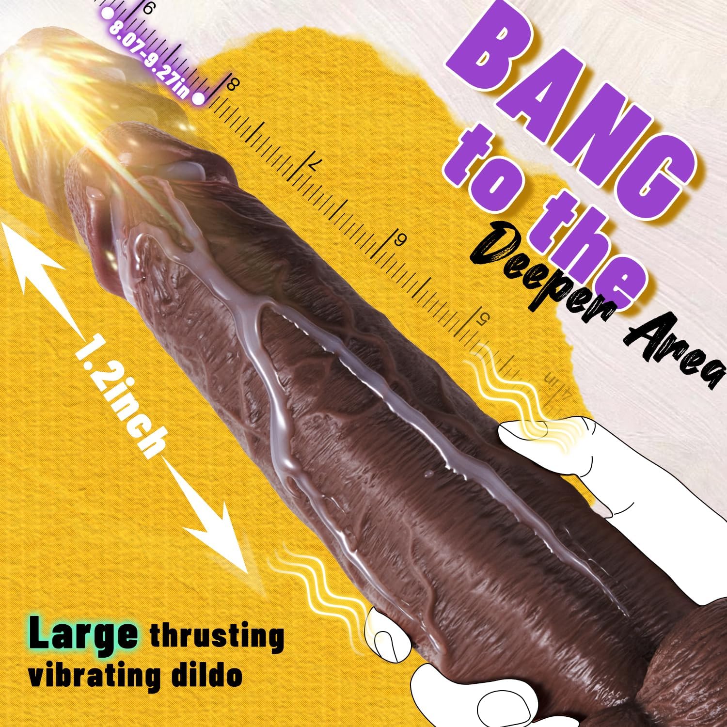 TitanCore 10.43" Thrusting Dildo Vibrator - SinfulX