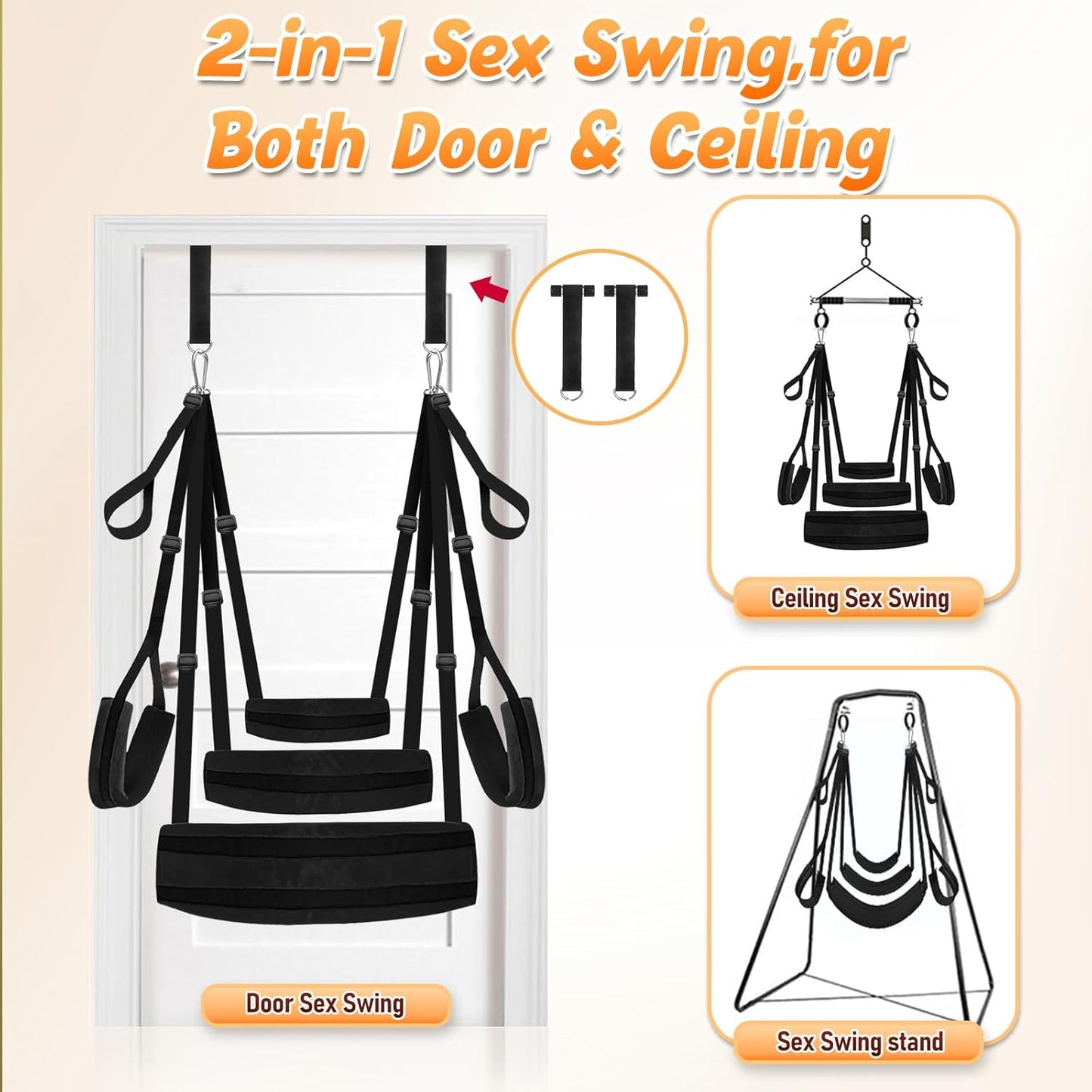 PlushBond BDSM Door Sex Swing Plush Cushions - SinfulX - 