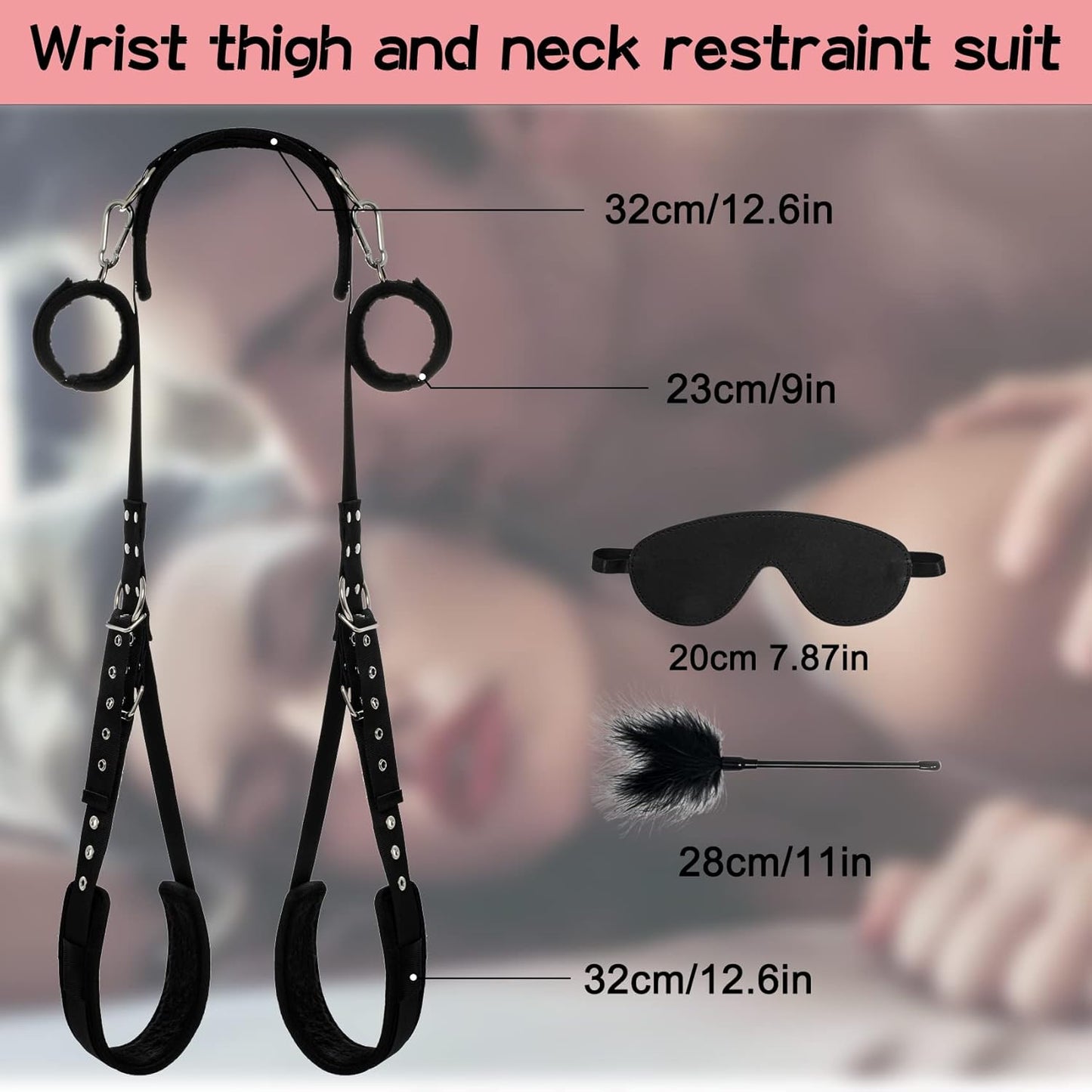 SoftBound BDSM Sling Restraint Kit Cuffs Blindfold - SinfulX - Personal Care > Sexual Wellness > Sex Sling