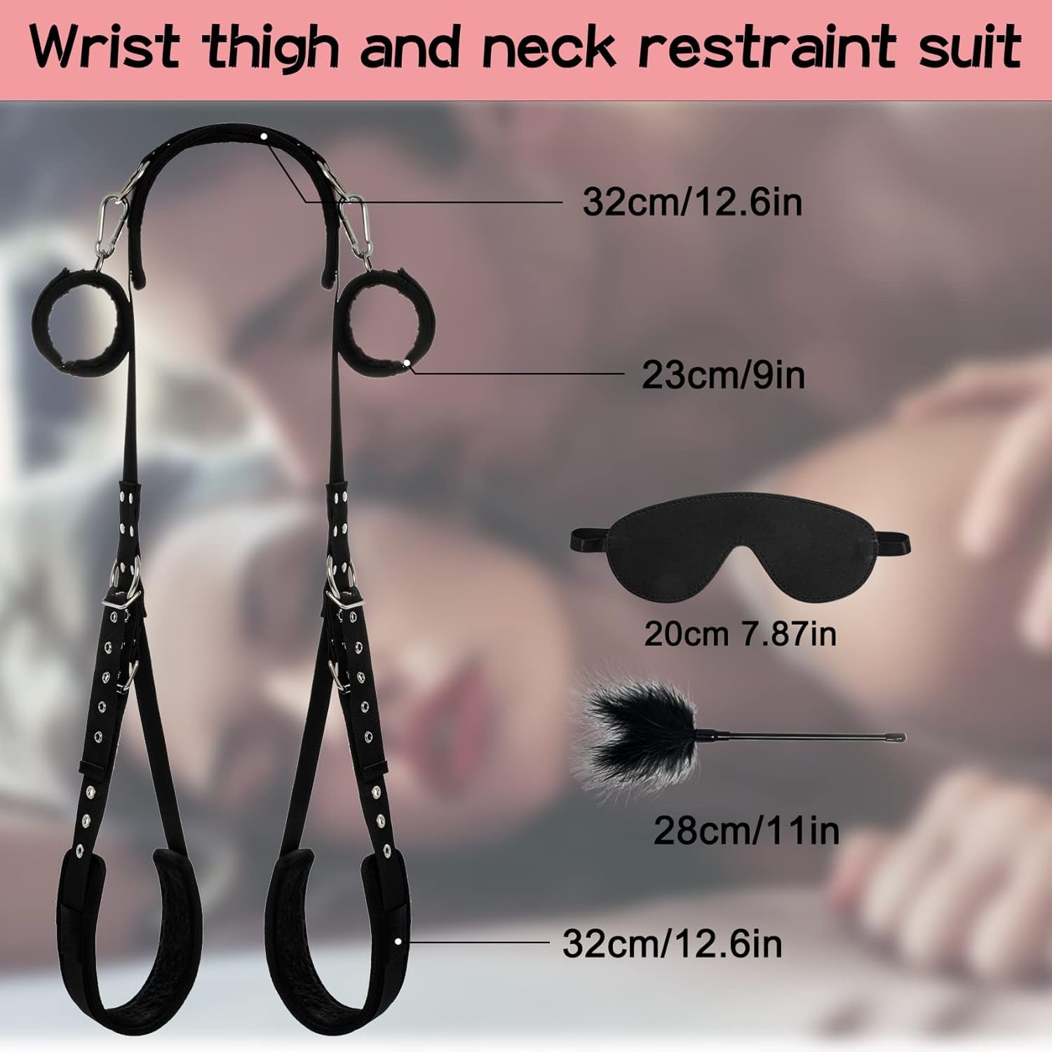 SoftBound BDSM Sling Restraint Kit Cuffs Blindfold - SinfulX - Personal Care > Sexual Wellness > Sex Sling