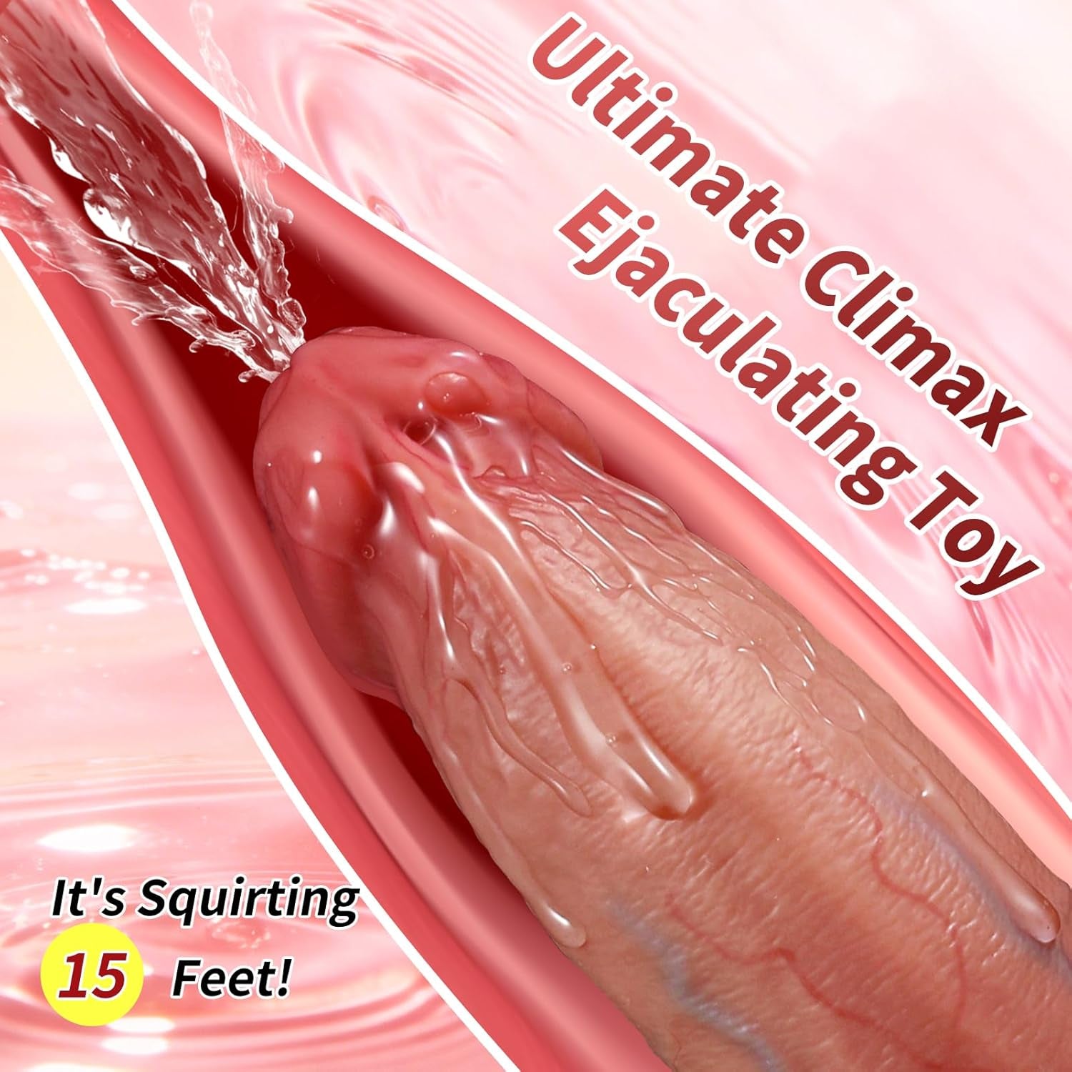 8 Inch Realistic Squirting Ejaculating Dildo, Consolador Para Mujer Soft Feel like Real Skin, Silicone Anal Dildo with Strong Suction Cup for G Spot Anal Play, Adult Sex Toys - SinfulX - 