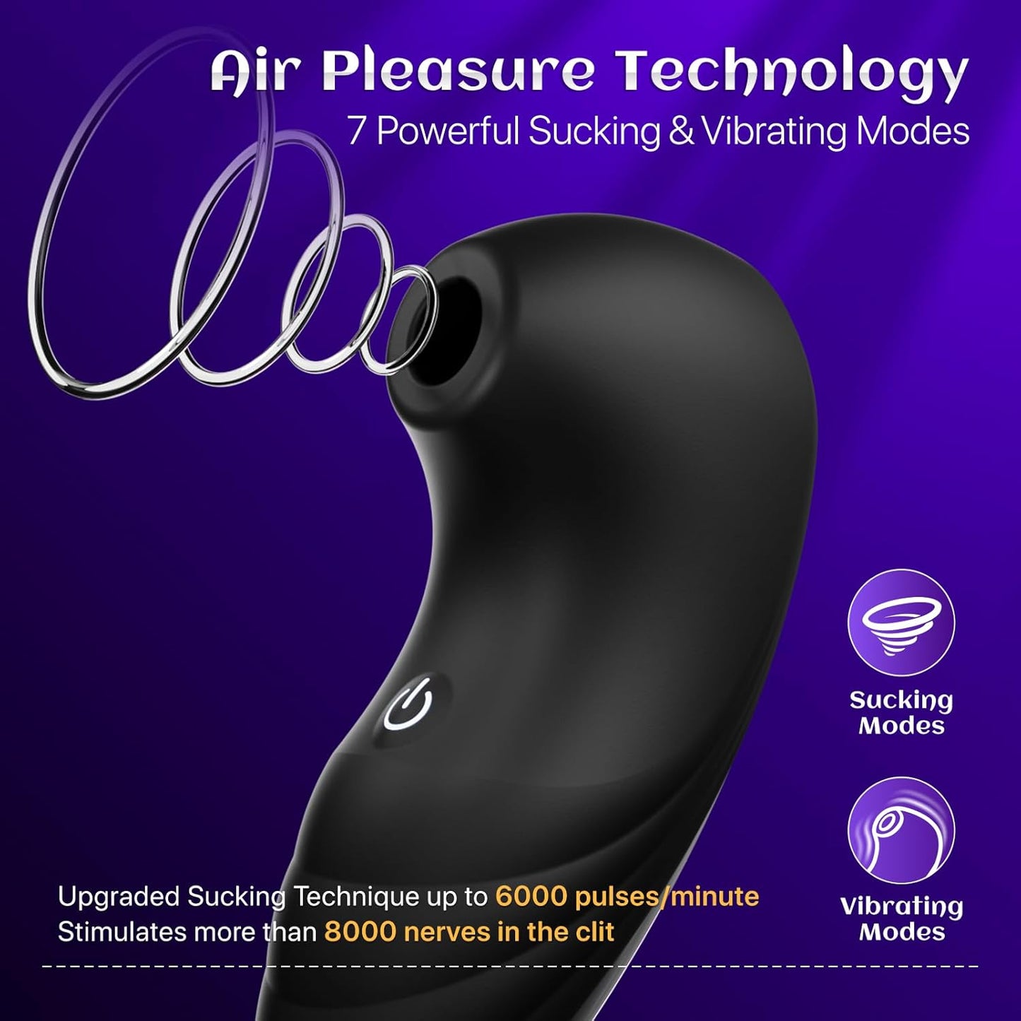 Sucking Vibrator Rose Toy - Sex Toys for Women Clitoral Sucker Vibrators Adult Toys with 7 Sucking & Vibrating Modes, Womens Rose Sex Toy Suction Vibrator for Woman Couples Furniture Bedding - SinfulX - 