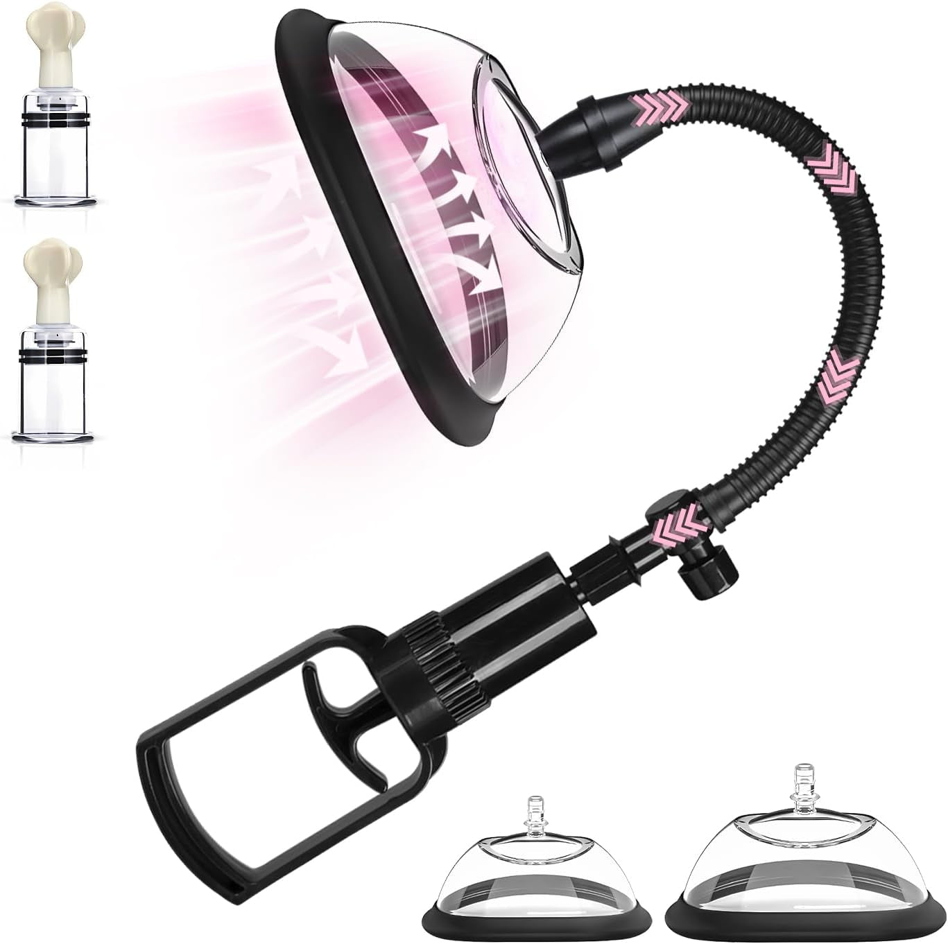 DualCovet Nipple Pump & Clitoral Suction Set | Manual Vacuum