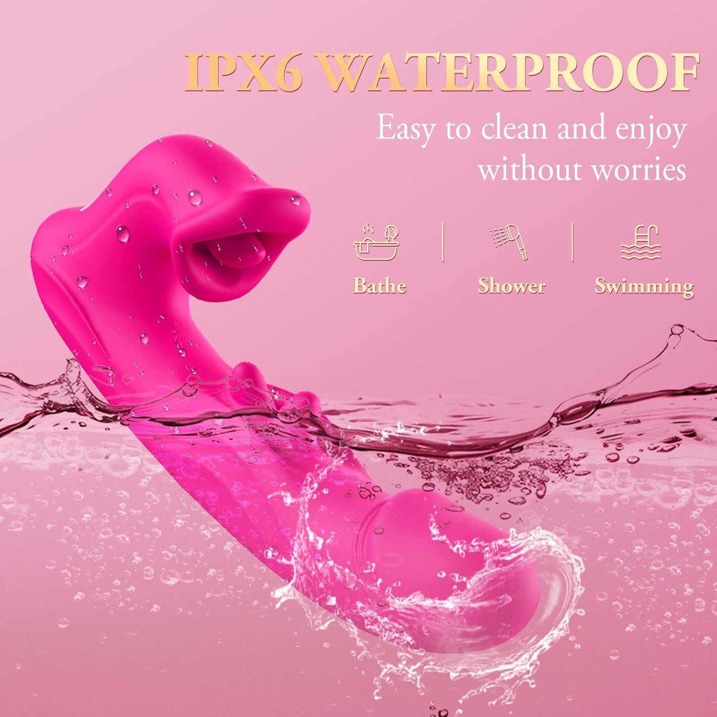 ElyraMax Thrusting Rabbit Licking Vibrator 4 - in - 1 10 Modes G - Spot - SinfulX - Personal Care > Sexual Wellness > Tongue Vibrator