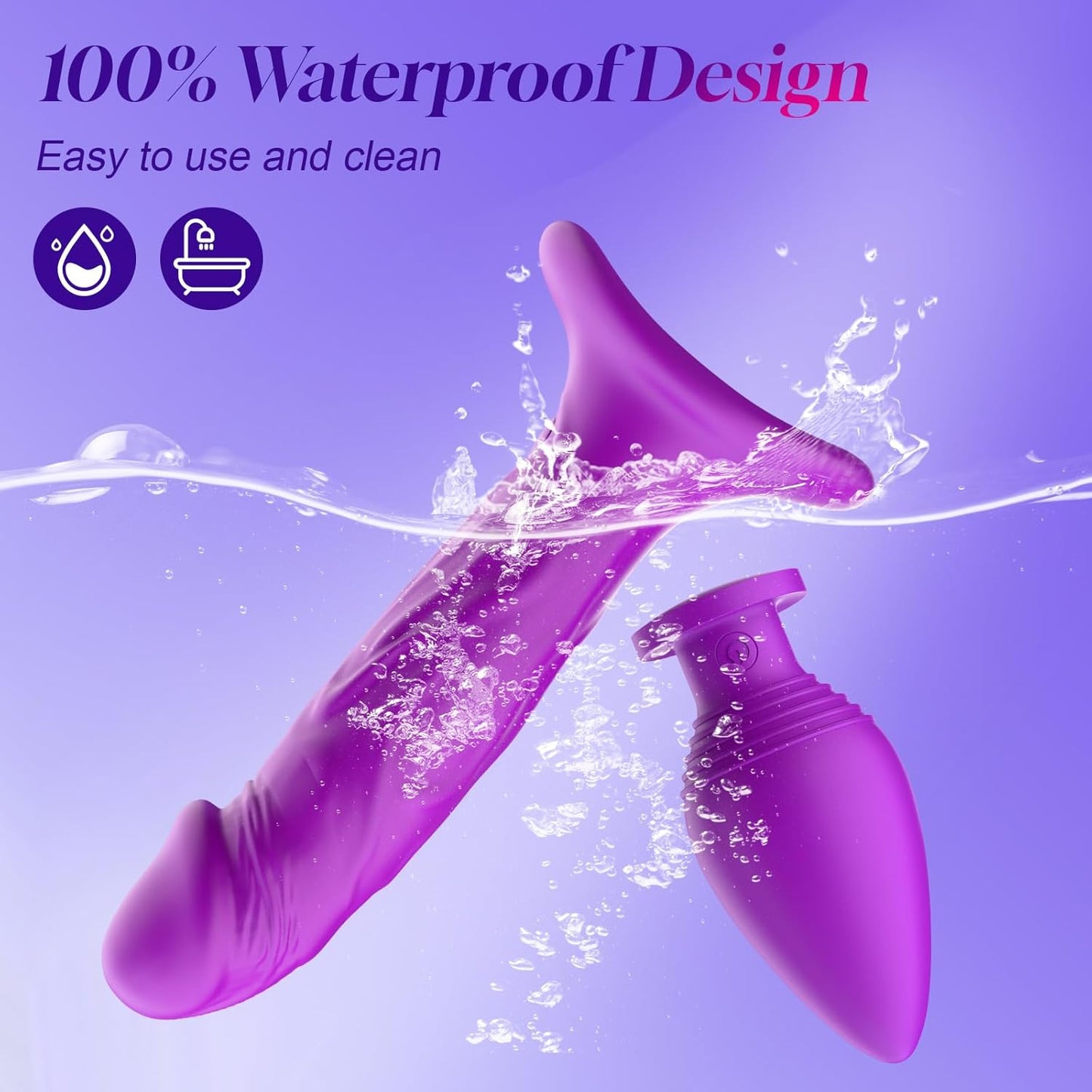 Couples Sex Toys Vibrating Dildo Anal Plug Set, G Spot Detachable Double - Ended Dildos Vibrator Butt Plug for Clitoral Prostate Stimulation, 3 in 1 Adult Toys for Women Men Sex Games - SinfulX - 