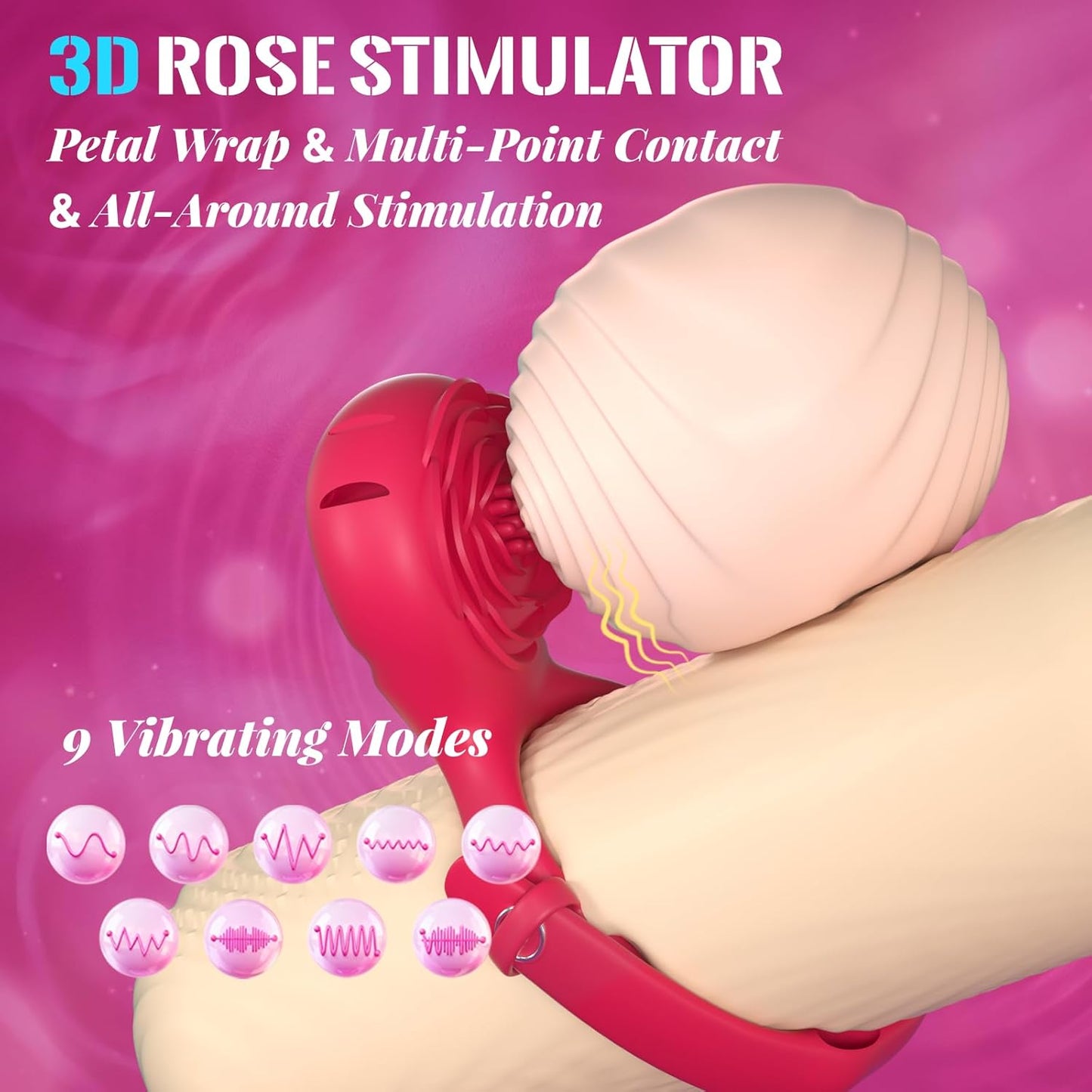 VersaBloom Adjustable Cock Ring Clit Stimulator App Control - SinfulX - Personal Care > Sexual Wellness > Couples Cock Ring