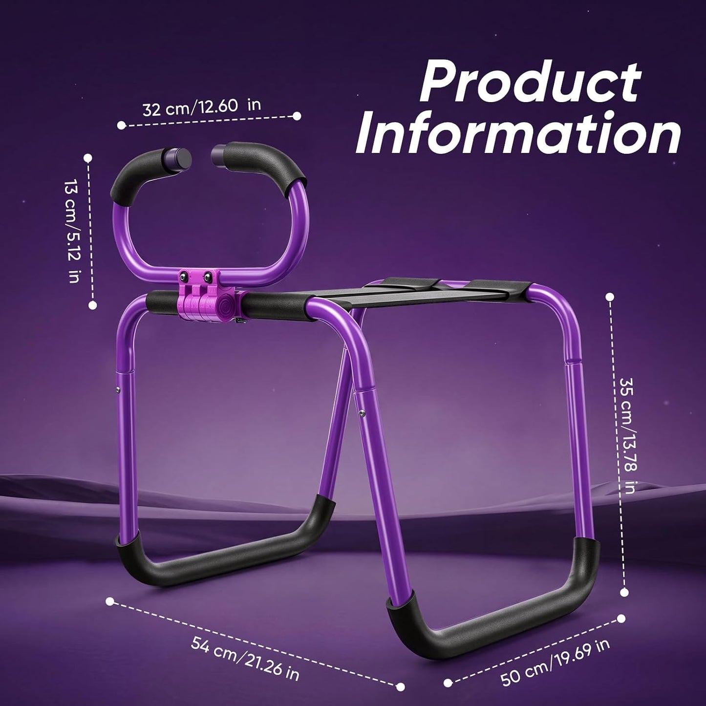 VioletReign Sex Chair with Handrails | 400lb Support Sex Bench