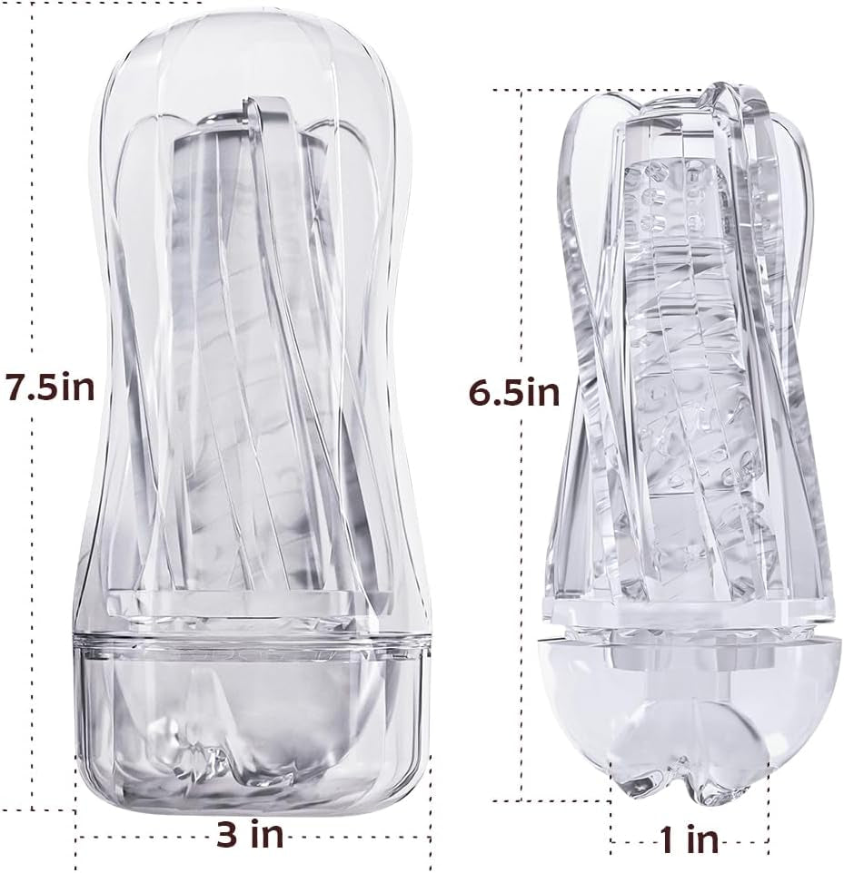 ClearGrip Spiral Suction Transparent Stroker - SinfulX - Fleshlight/Masturbator
