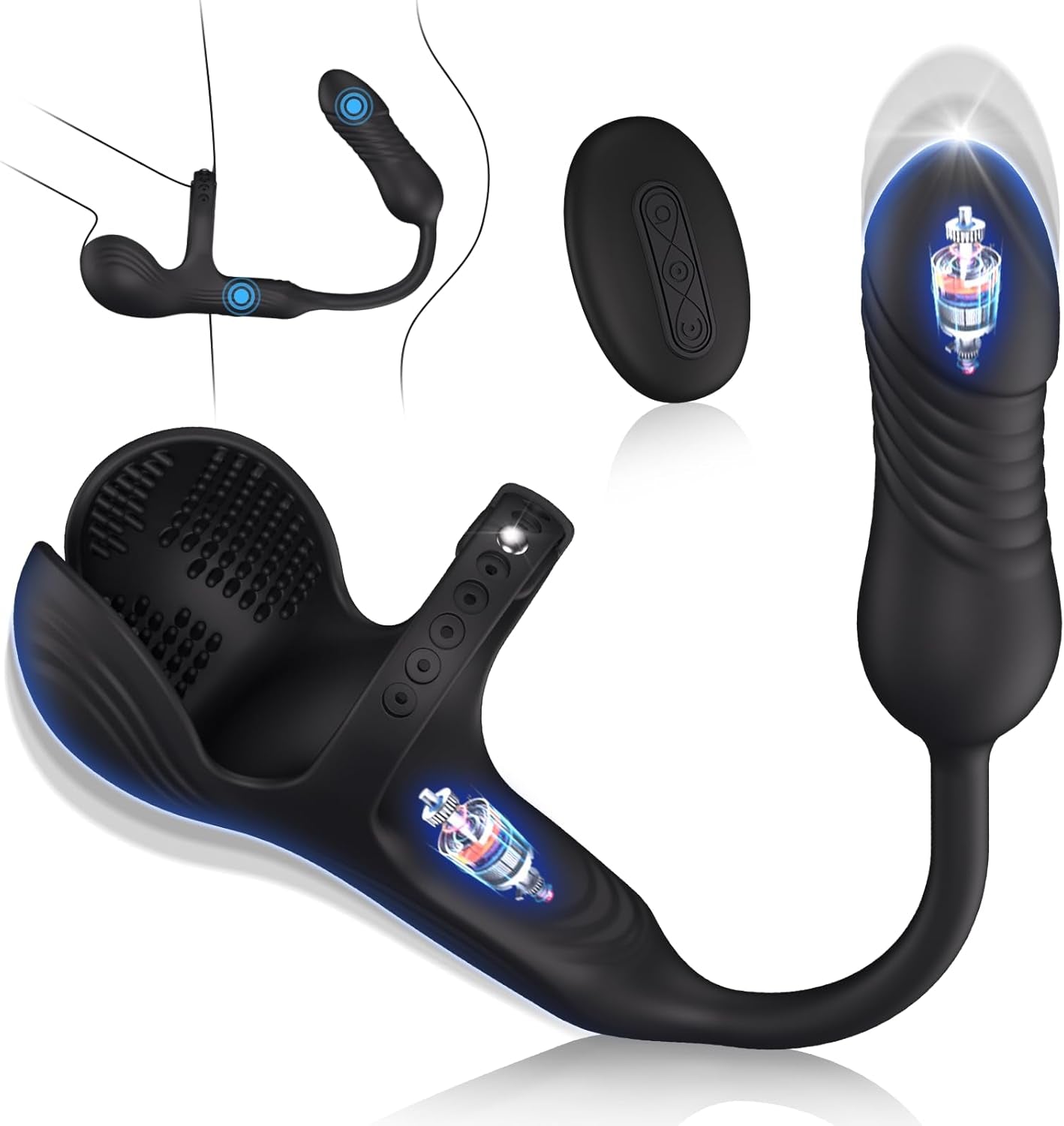 DominusCore Thrusting Prostate Massager Cock Ring 10 Modes - SinfulX - Personal Care > Sexual Wellness > Prostate Massager Cock Ring
