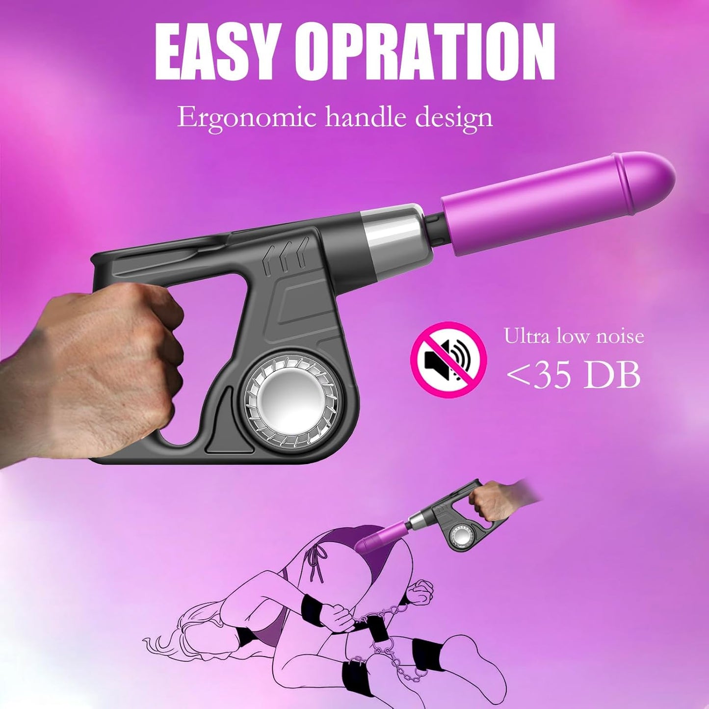 PulseHammer Handheld Thrusting Dildo Sex Machine - SinfulX - 