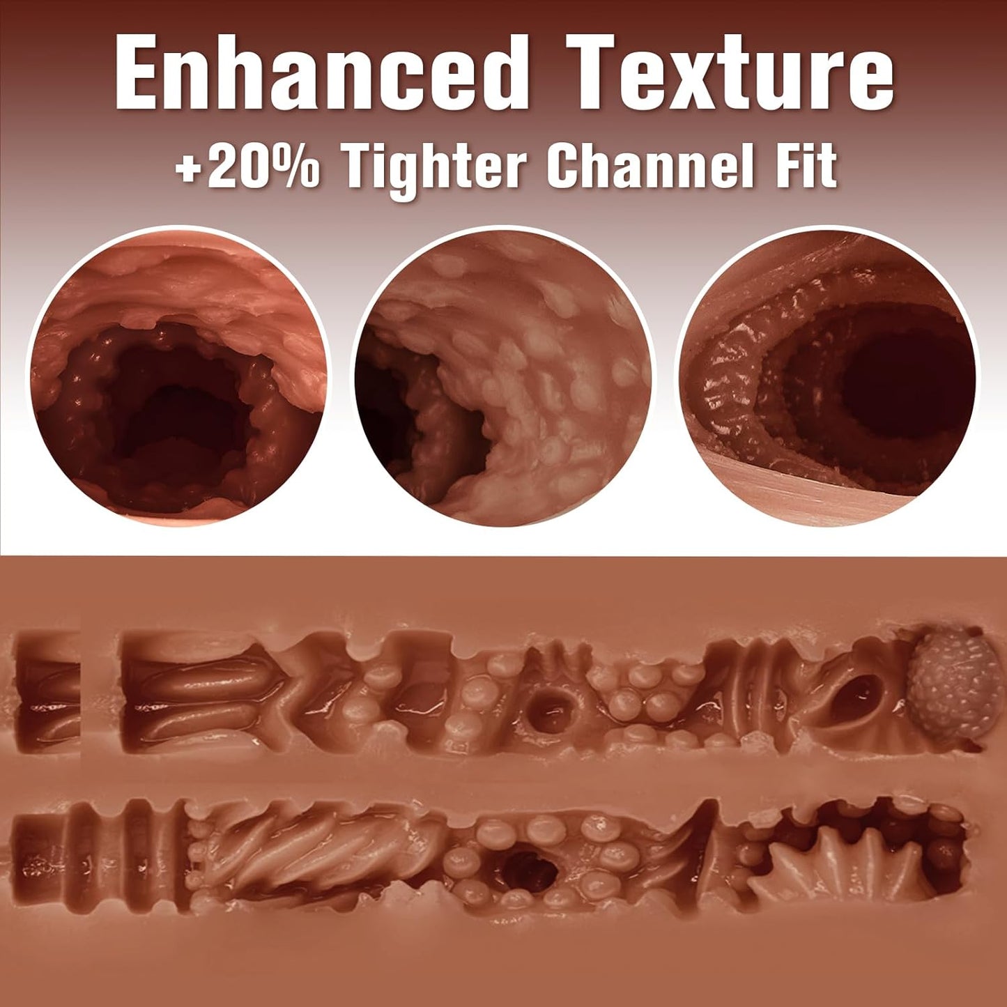 Realistic Sex Doll Pocket Pussy, 20% Tighter Channel Design Male Masturbator Upgrade Sex Dolls 3D Lifelike Deeper Vagina & Tighter Anal Adult Sex Toys for Men Soft Butt Pocket Pussies Sex Toy Stroker - SinfulX - 