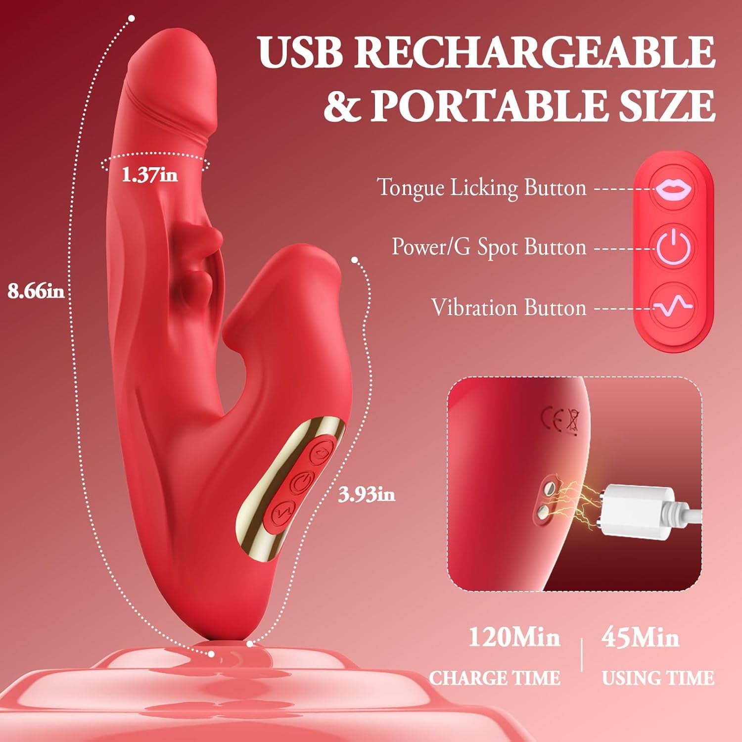 ZenvyX Thrusting Rabbit Licking Vibrator 4 - in - 1 10 Modes G - Spot - SinfulX - Personal Care > Sexual Wellness > Tongue Vibrator