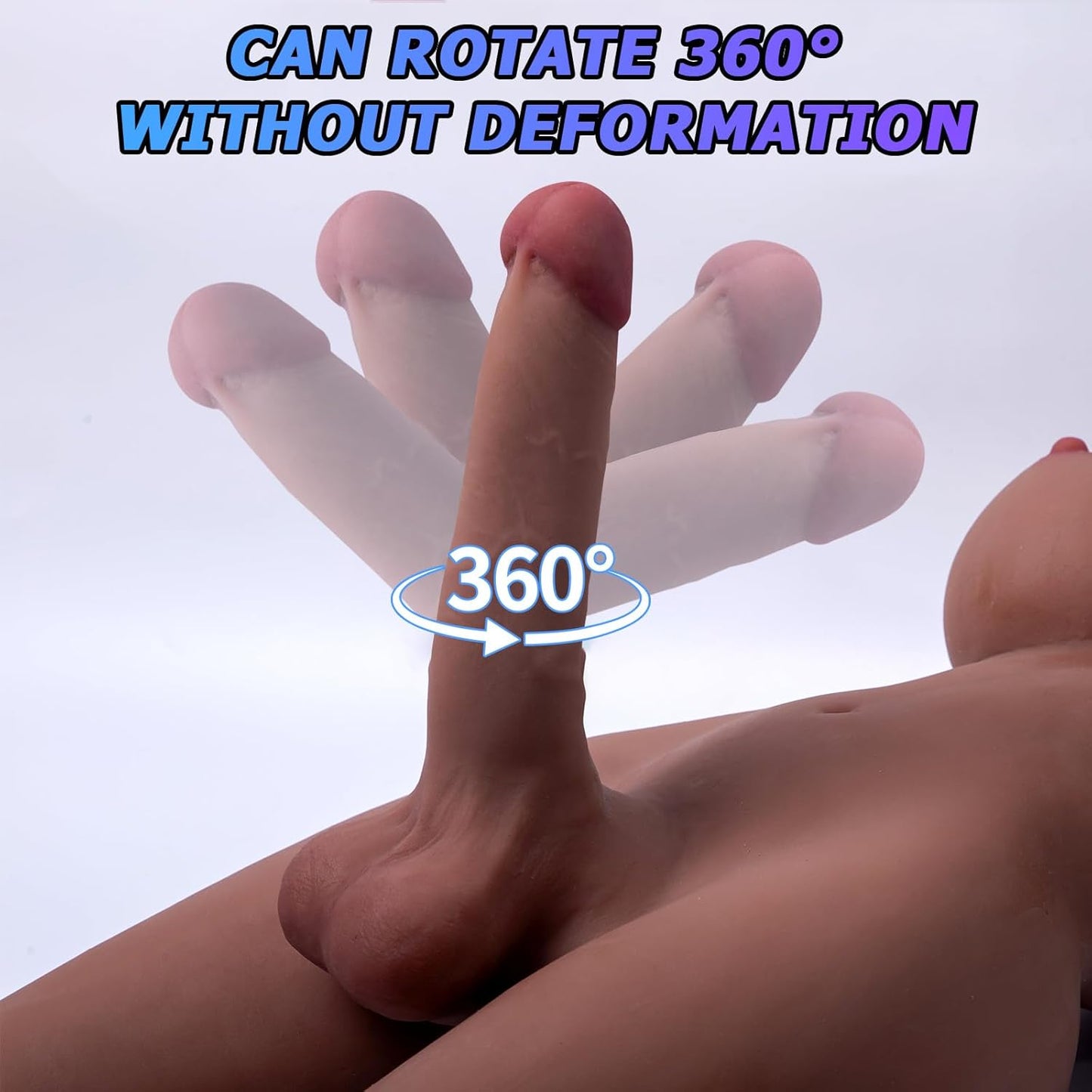 18.7Lb Realistic Sex Doll Sex Toys Masturbation Toys Shemale Full - Size Torso for Women with Huge Dildo Soft Body Trans with Big Penis Male Masturbator Adult Toys for Men - Brown - SinfulX - 