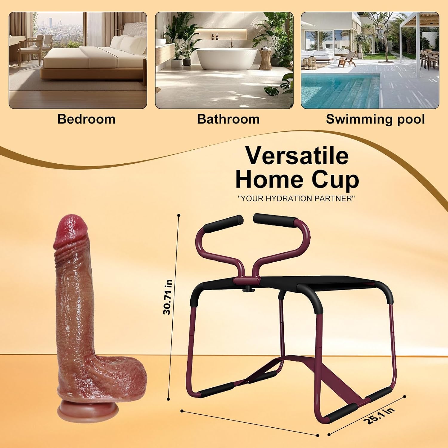 AeroBounce Adjustable Sex Chair with Dildo Mount - SinfulX - 