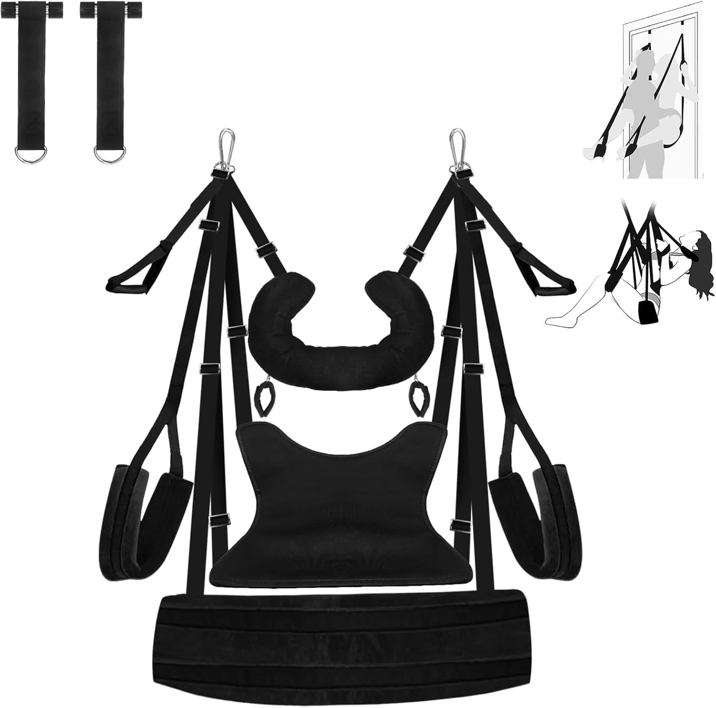 ComfortBond Adjustable BDSM Door Swing with Padding - SinfulX - 