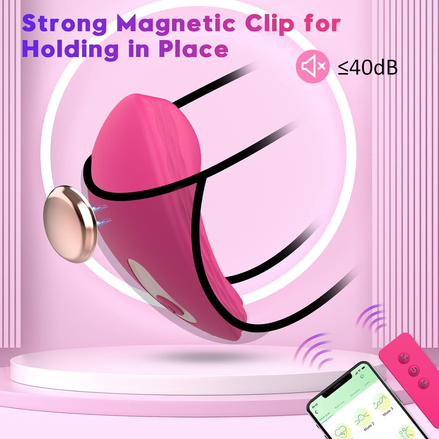 ClipSync APP Magnetic Panty Vibrator 10 Modes - SinfulX - Personal Care > Sexual Wellness > Panty Vibrator