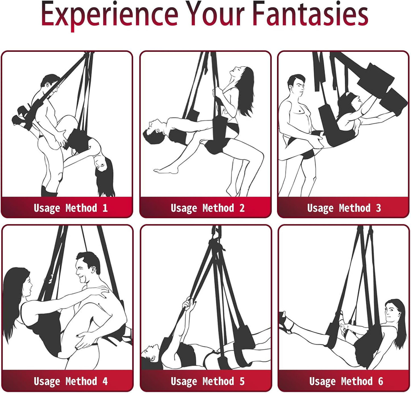 AeroBond Heavy Duty Sex Swing 350lb Adjustable - SinfulX - Personal Care > Sexual Wellness > Sex Swing