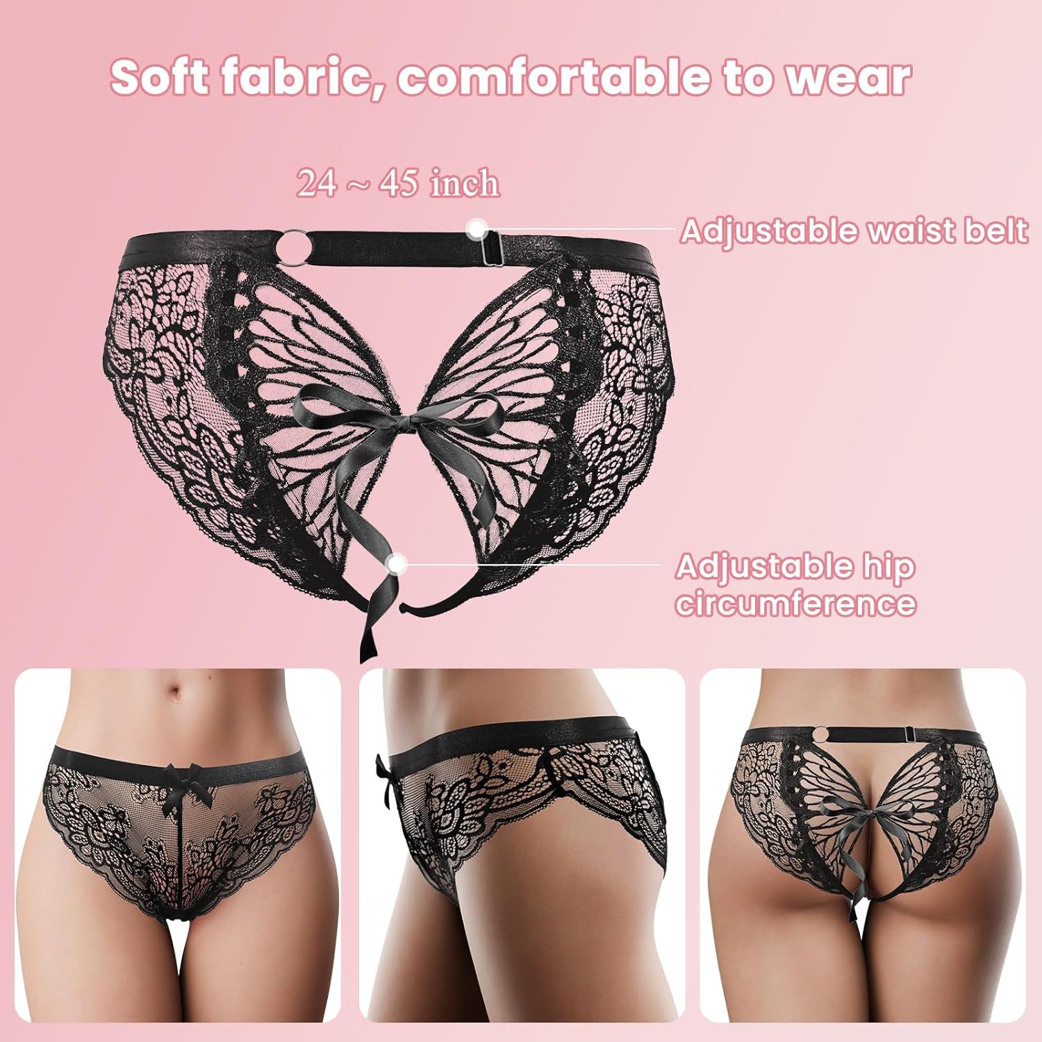 VelvetOpen Remote Open Crotch Vibrating Panties - SinfulX - Personal Care > Sexual Wellness > Panty Vibrator