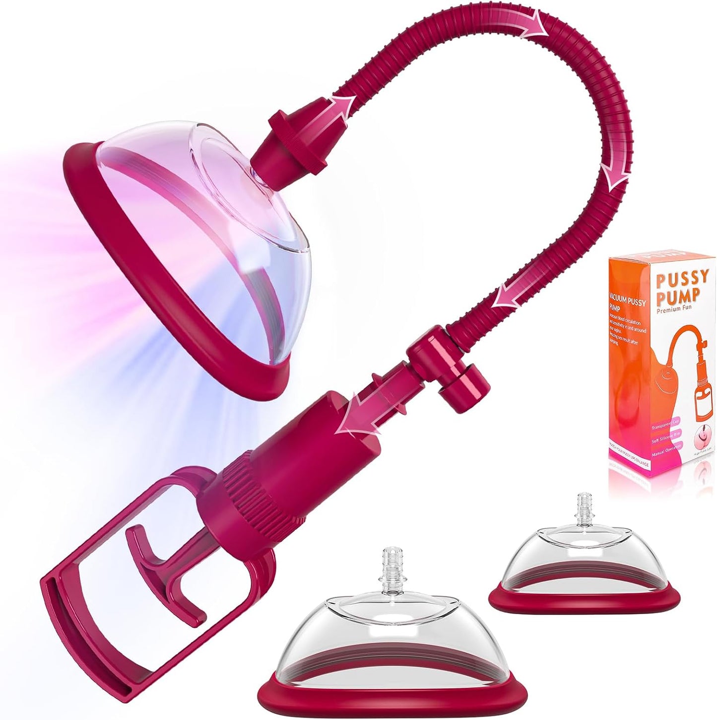 KismetRouge Red Pussy Pump | Manual Vagina & Clit Vacuum Pump