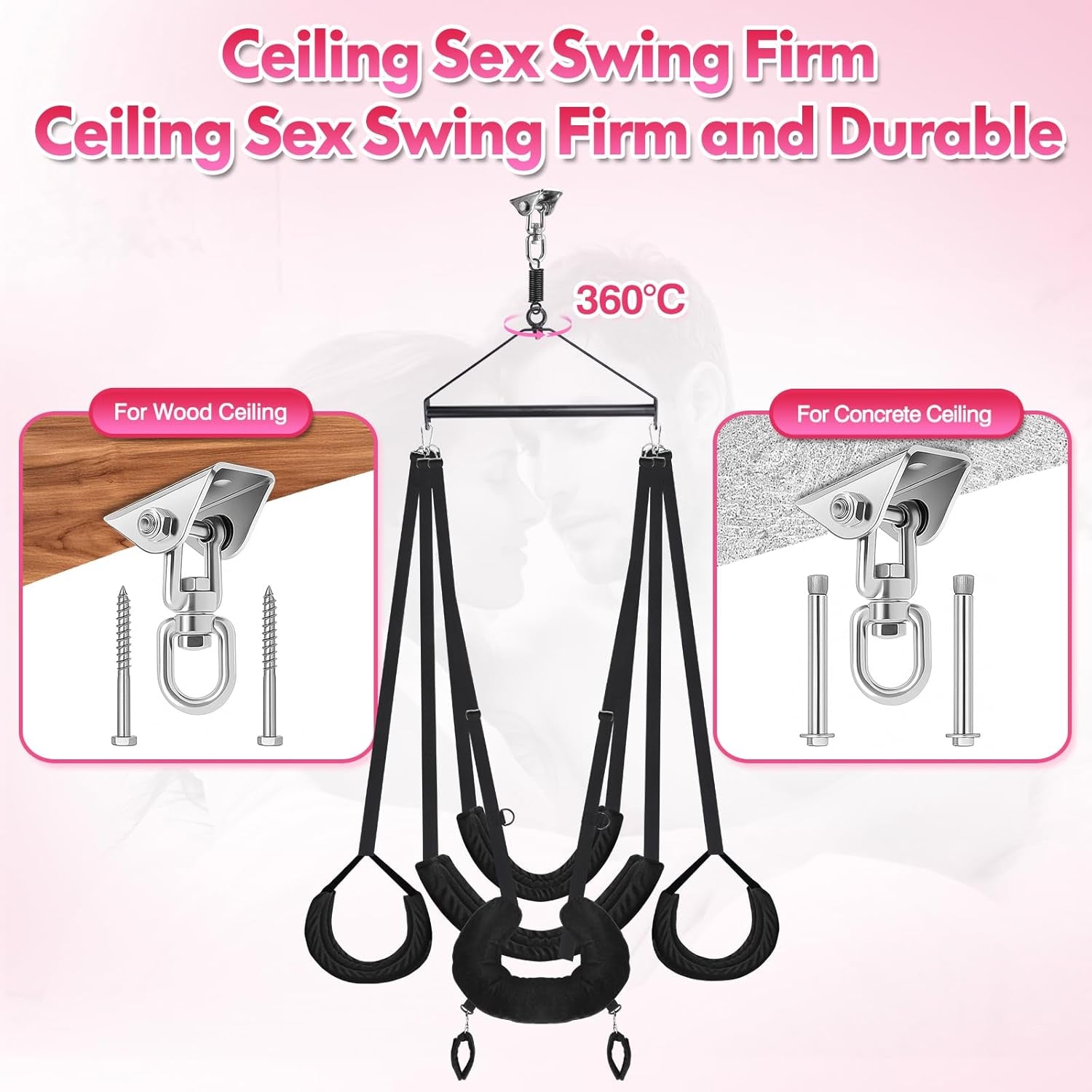 OrbitraX 360° Ceiling Sex Swing Wide Cushion - SinfulX - Personal Care > Sexual Wellness > Sex Swing