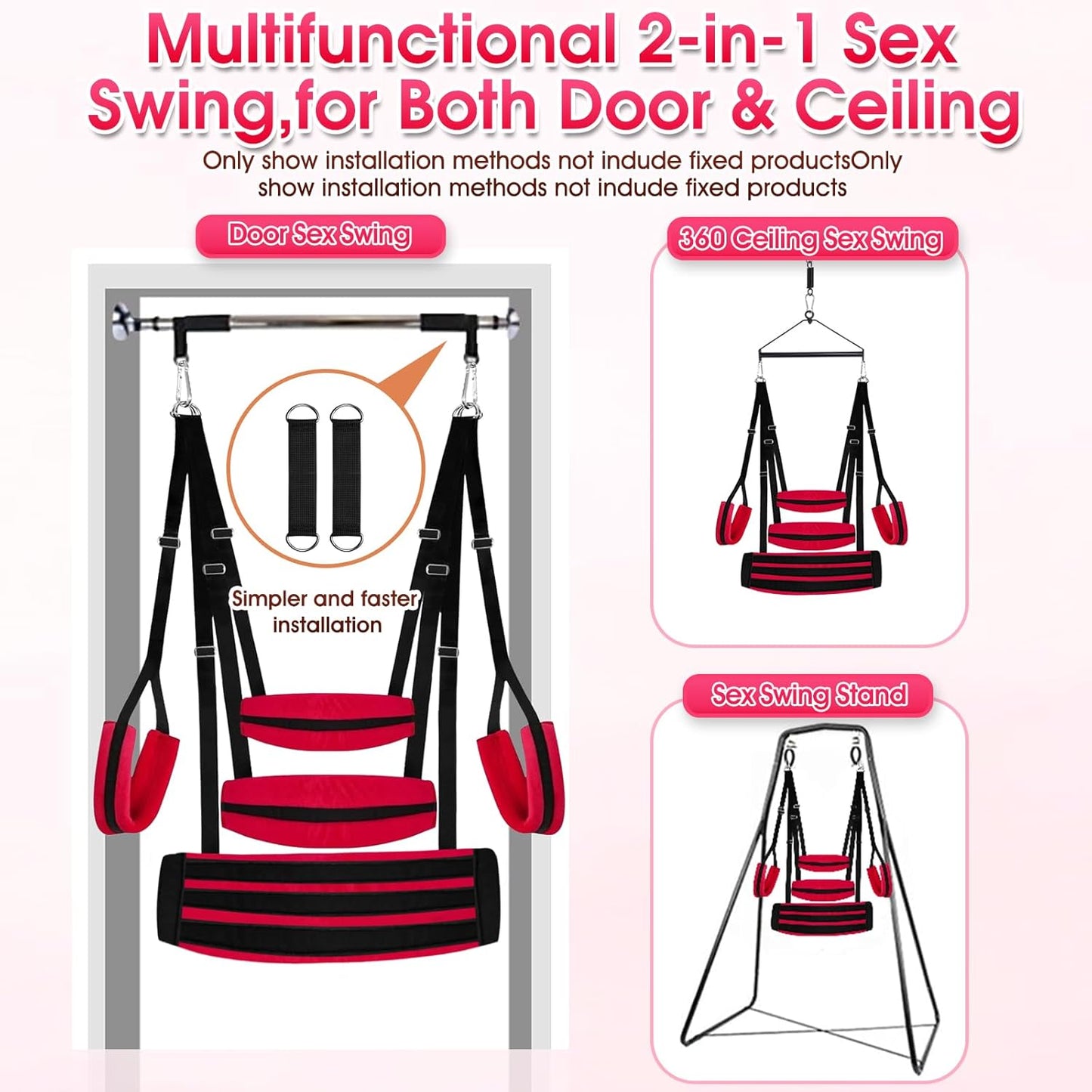 AeroBound Adjustable BDSM Sex Swing for Couples - SinfulX - 
