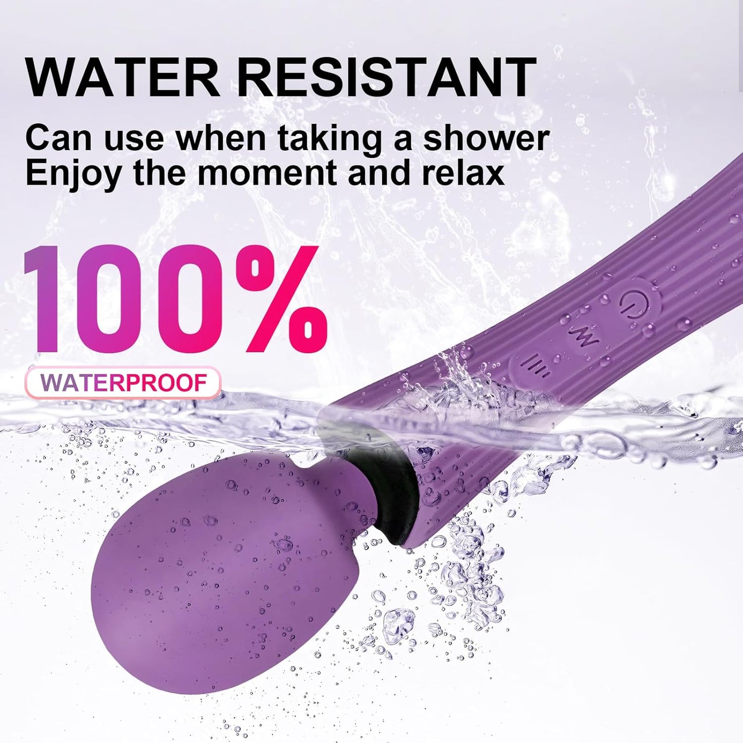 VeloraPulse Rechargeable Wand Vibrator 12 Modes Waterproof - SinfulX - Personal Care > Sexual Wellness > Wand Vibrator