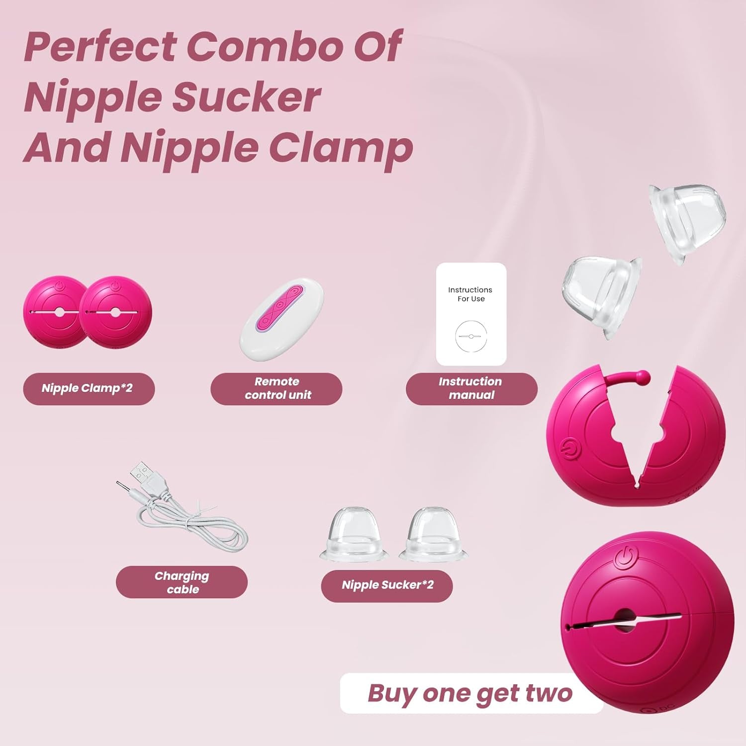 Nipple Sex Toys Fits the Breast - Redesigned for Women, Nipple Vibrator Lightweight Wearable Vibrating Nipple Clamps, Remote Control Vibrators, BDSM Couples & Female Sex Toy Adult Pleasure