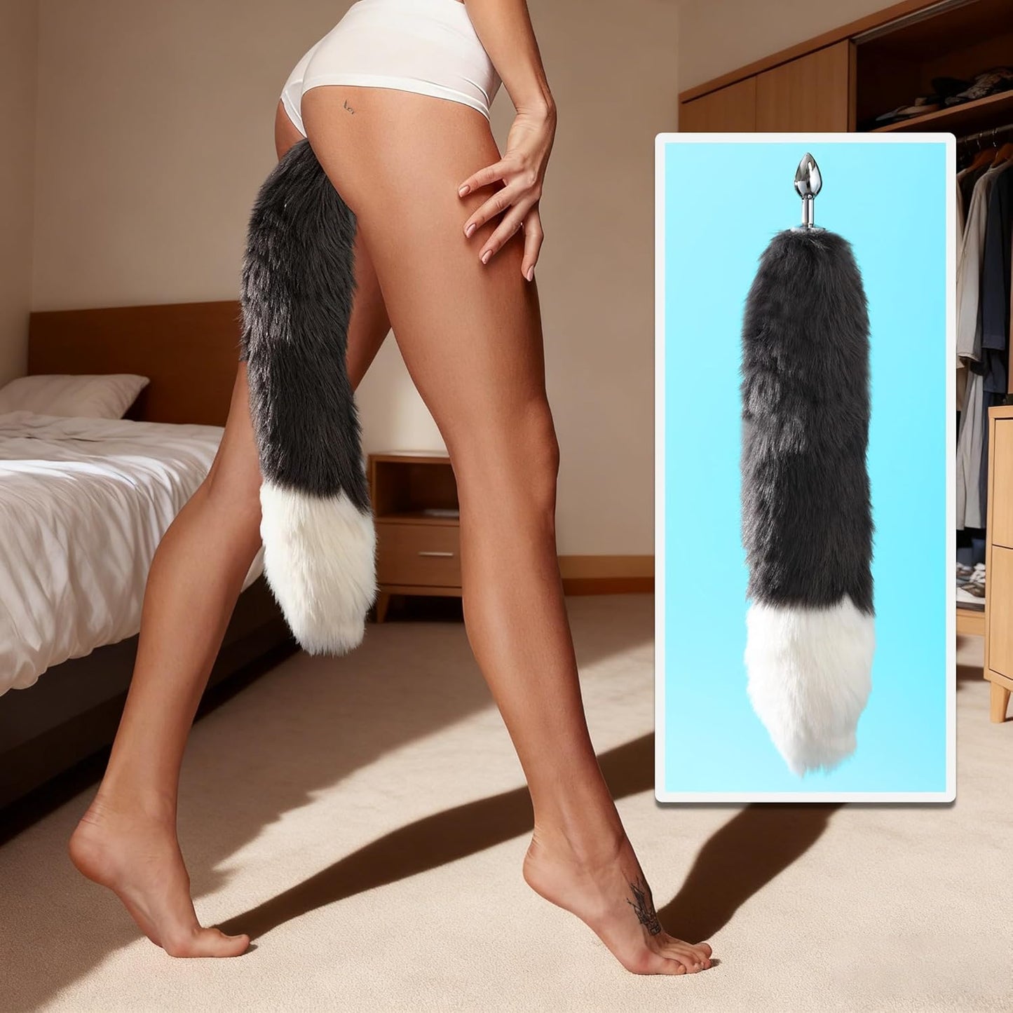 FoxyLuxe Fox Tail Butt Plug with Detachable Tail - SinfulX - 
