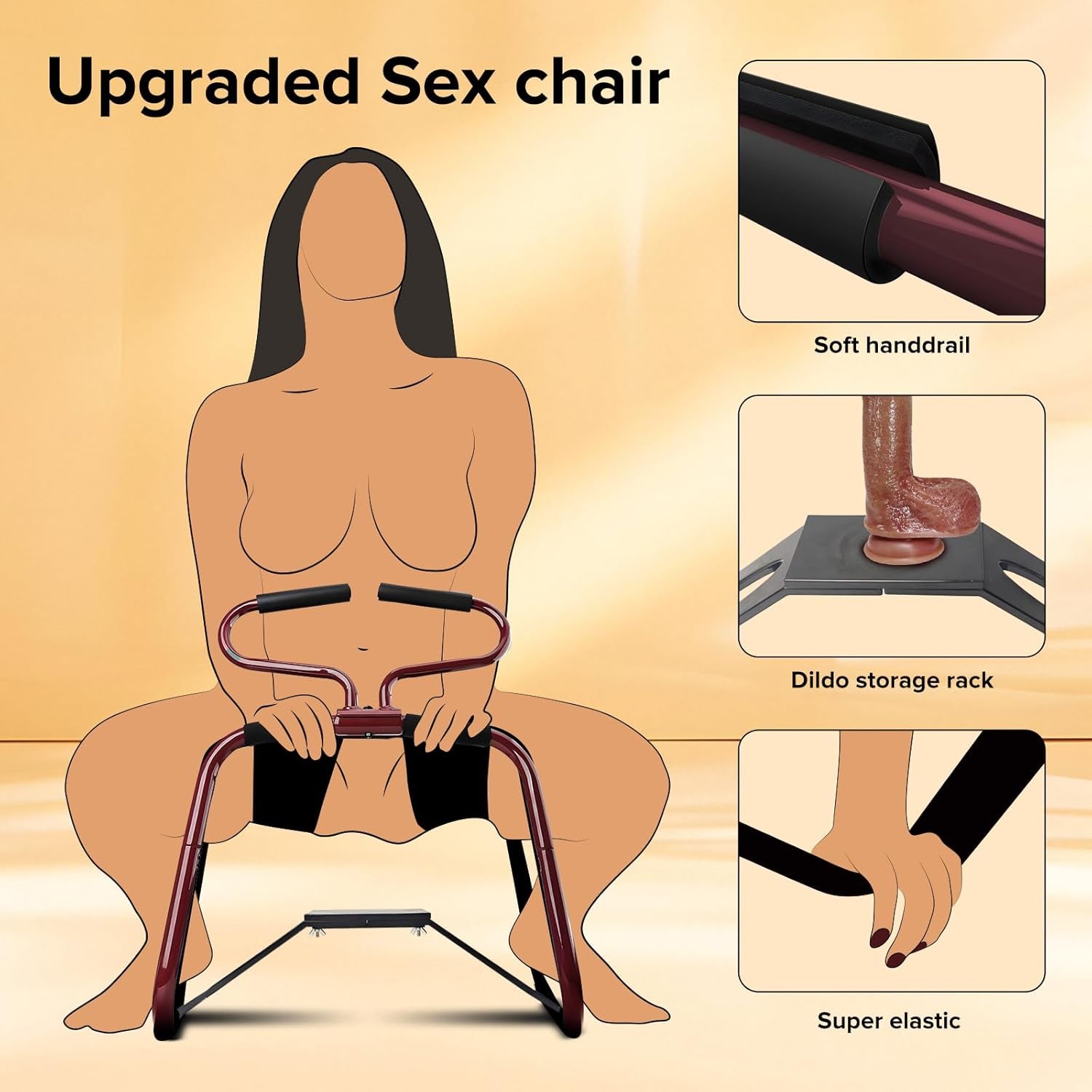AeroBounce Adjustable Sex Chair with Dildo Mount - SinfulX - 