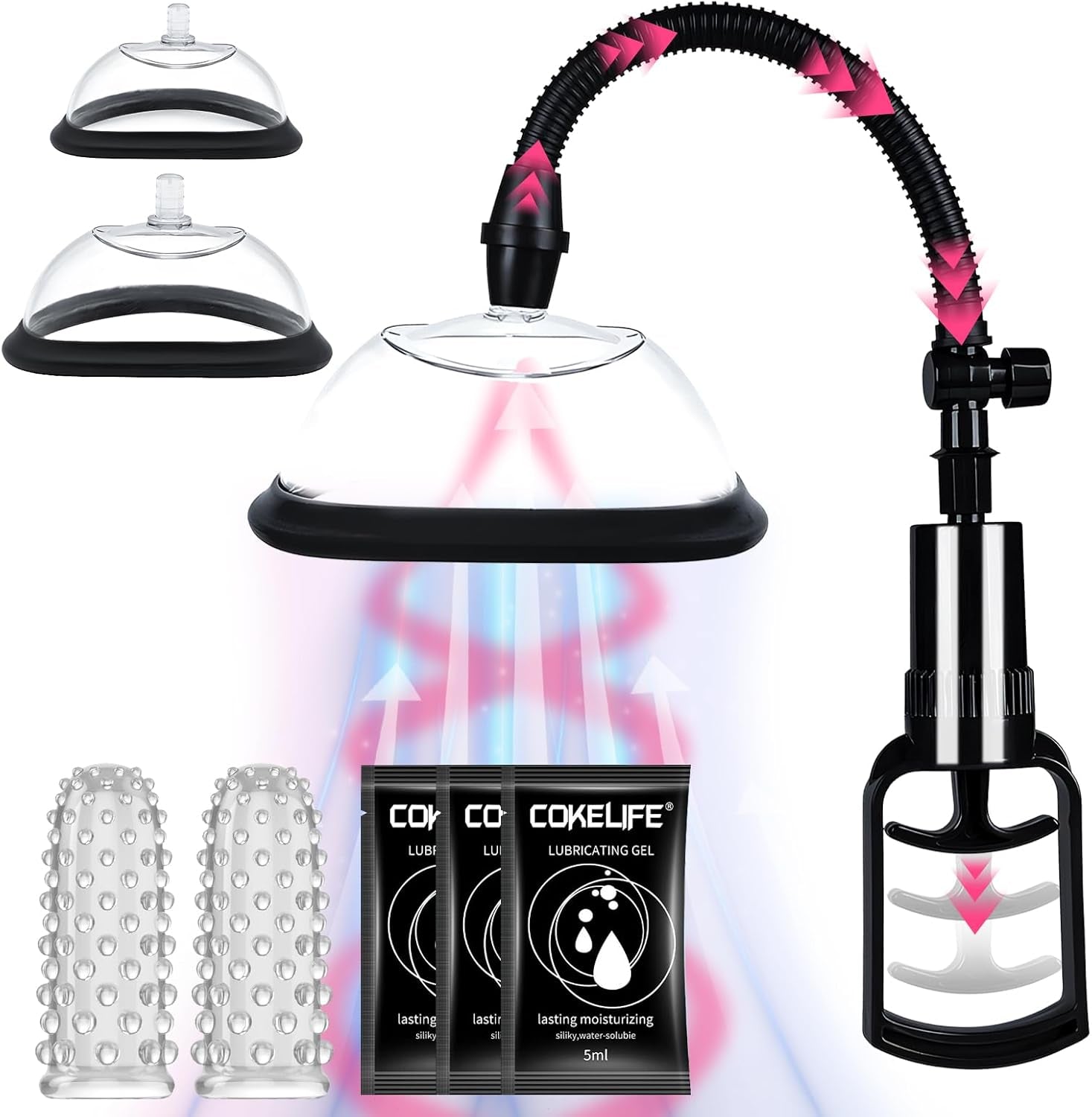 LunexaX Manual Pussy Pump 2 Cups Kit - SinfulX - Personal Care > Sexual Wellness > Pussy Pump